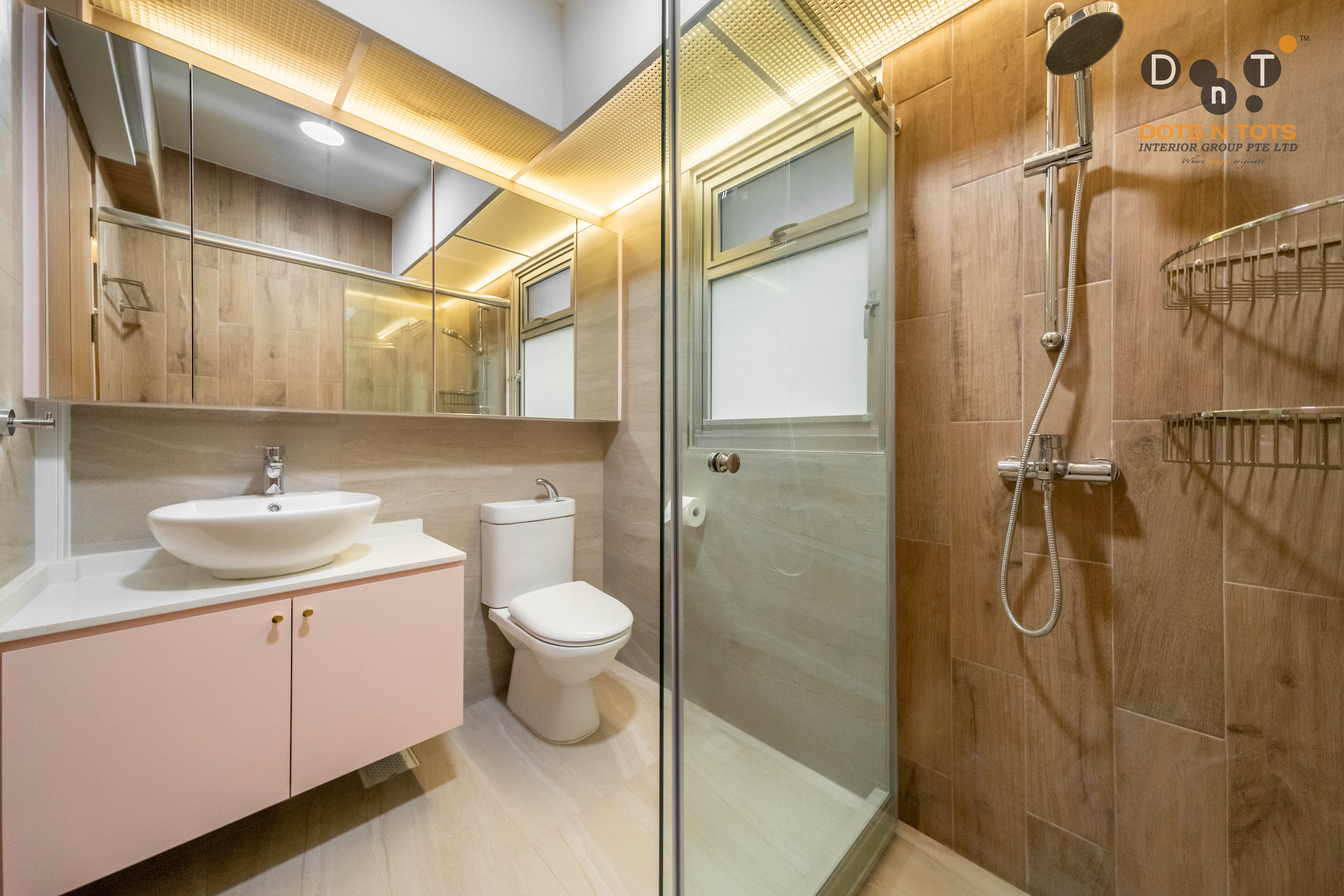 Contemporary, Scandinavian Design - Bathroom - HDB 4 Room - Design by Dots n Tots Interior Pte Ltd