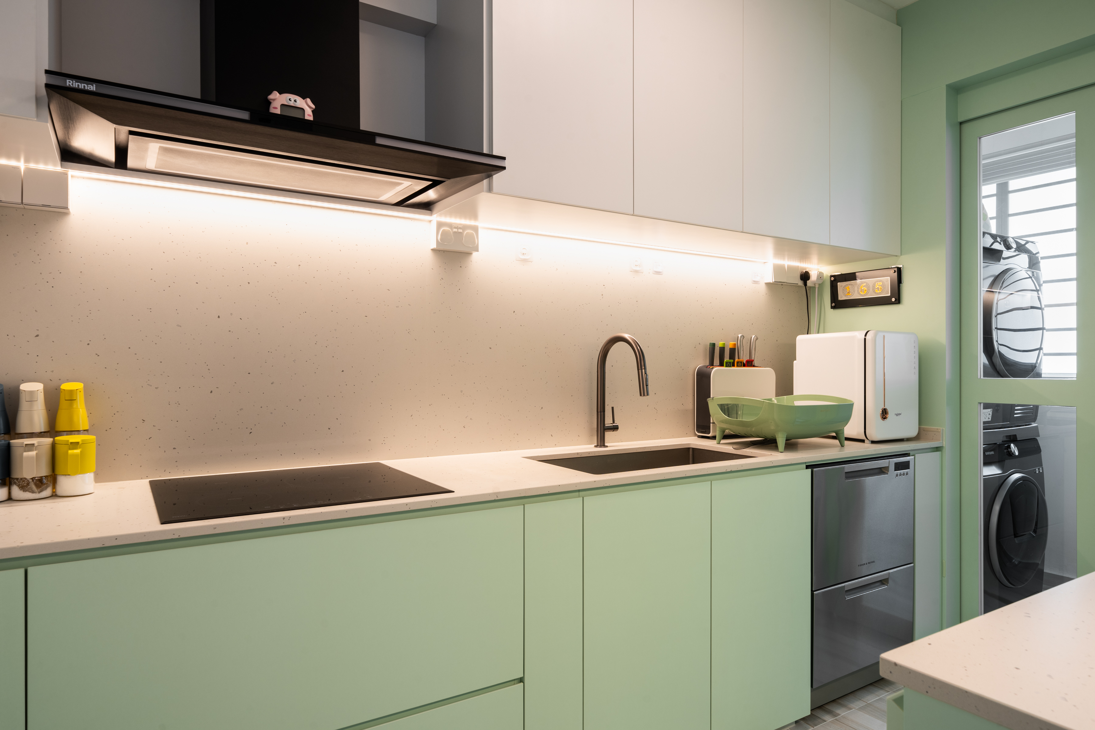 Contemporary, Modern Design - Kitchen - HDB 4 Room - Design by Dots n Tots Interior Pte Ltd