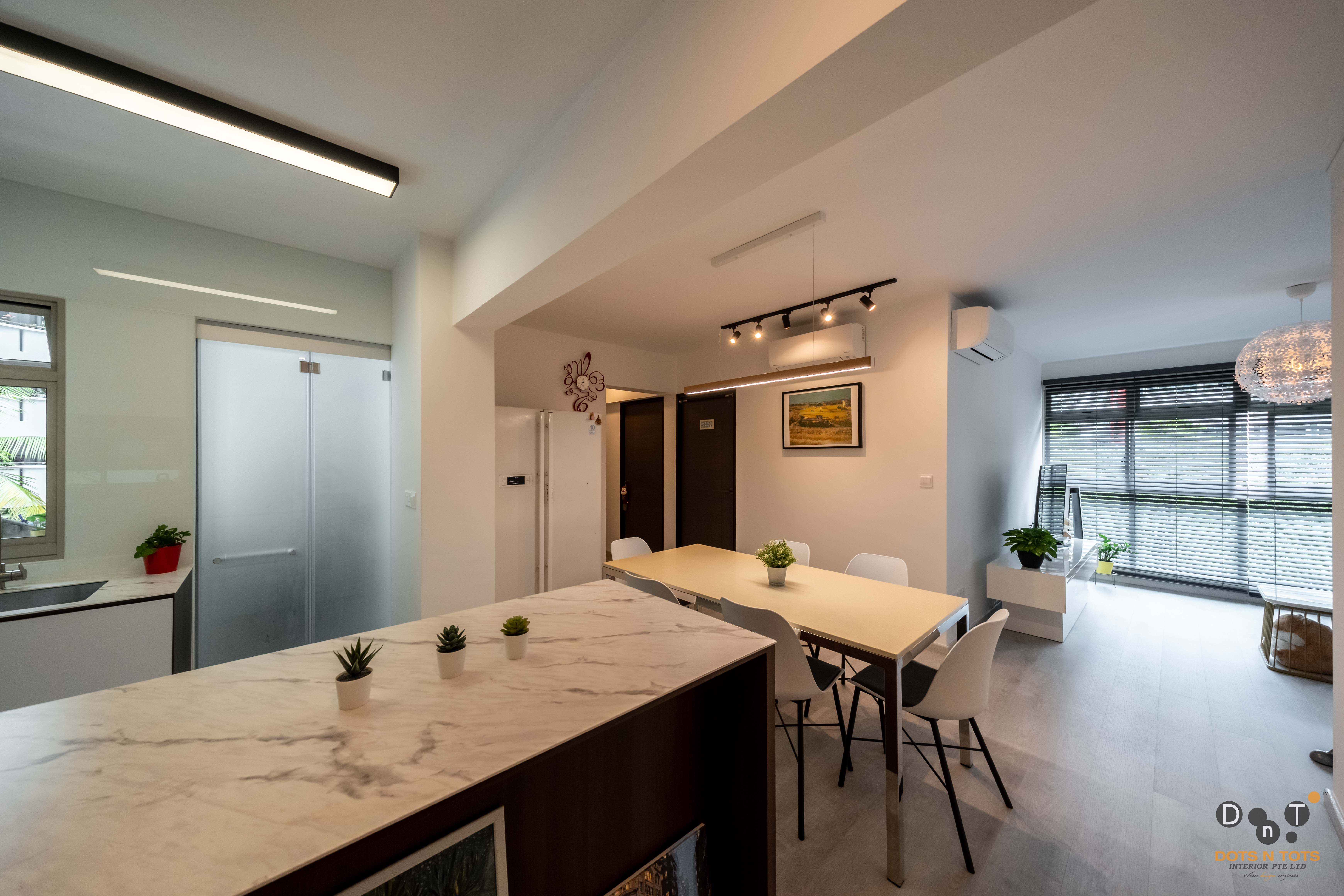 Modern Design - Kitchen - HDB 4 Room - Design by Dots n Tots Interior Pte Ltd