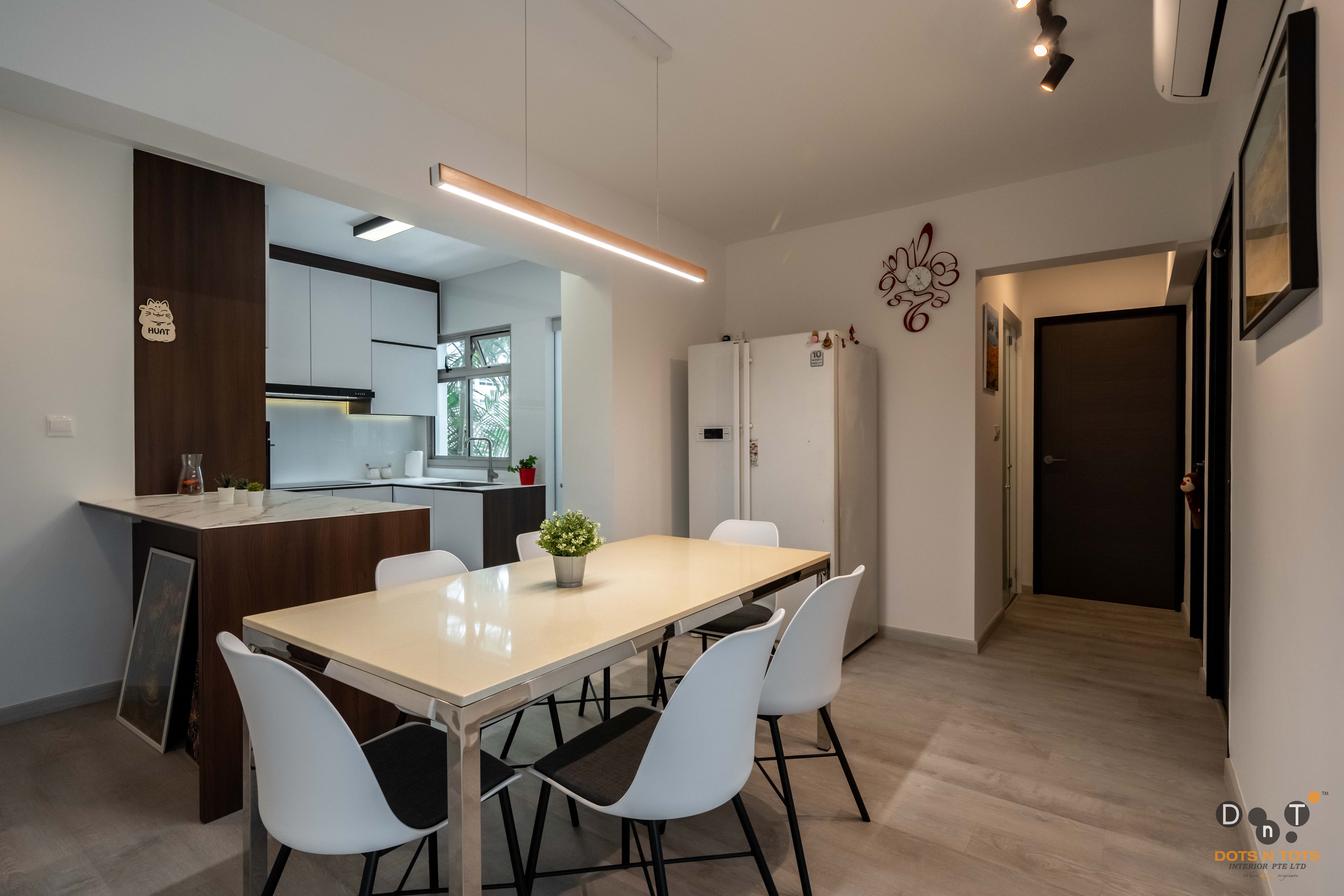 Modern Design - Kitchen - HDB 4 Room - Design by Dots n Tots Interior Pte Ltd