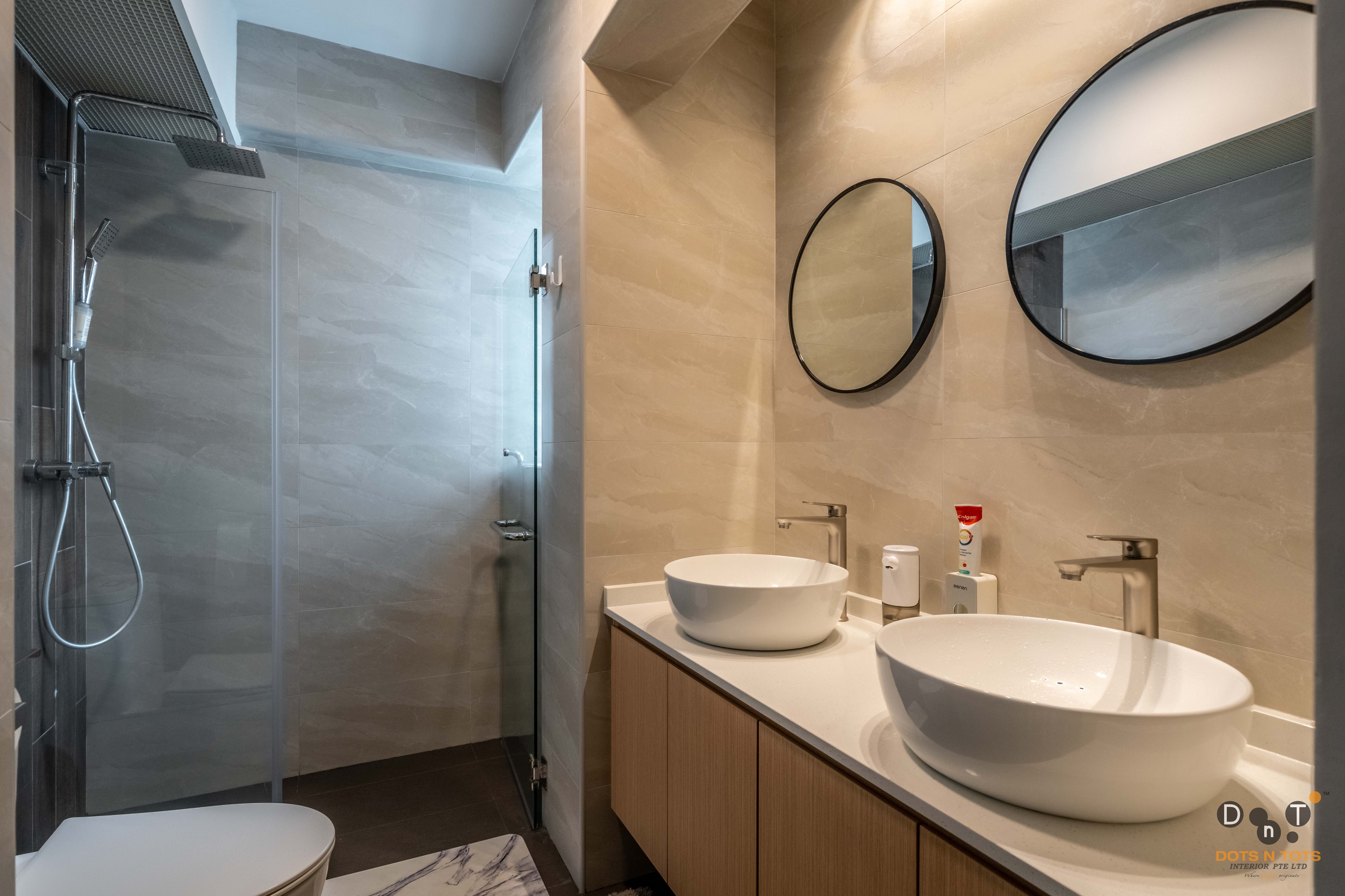 Modern Design - Bathroom - HDB 4 Room - Design by Dots n Tots Interior Pte Ltd