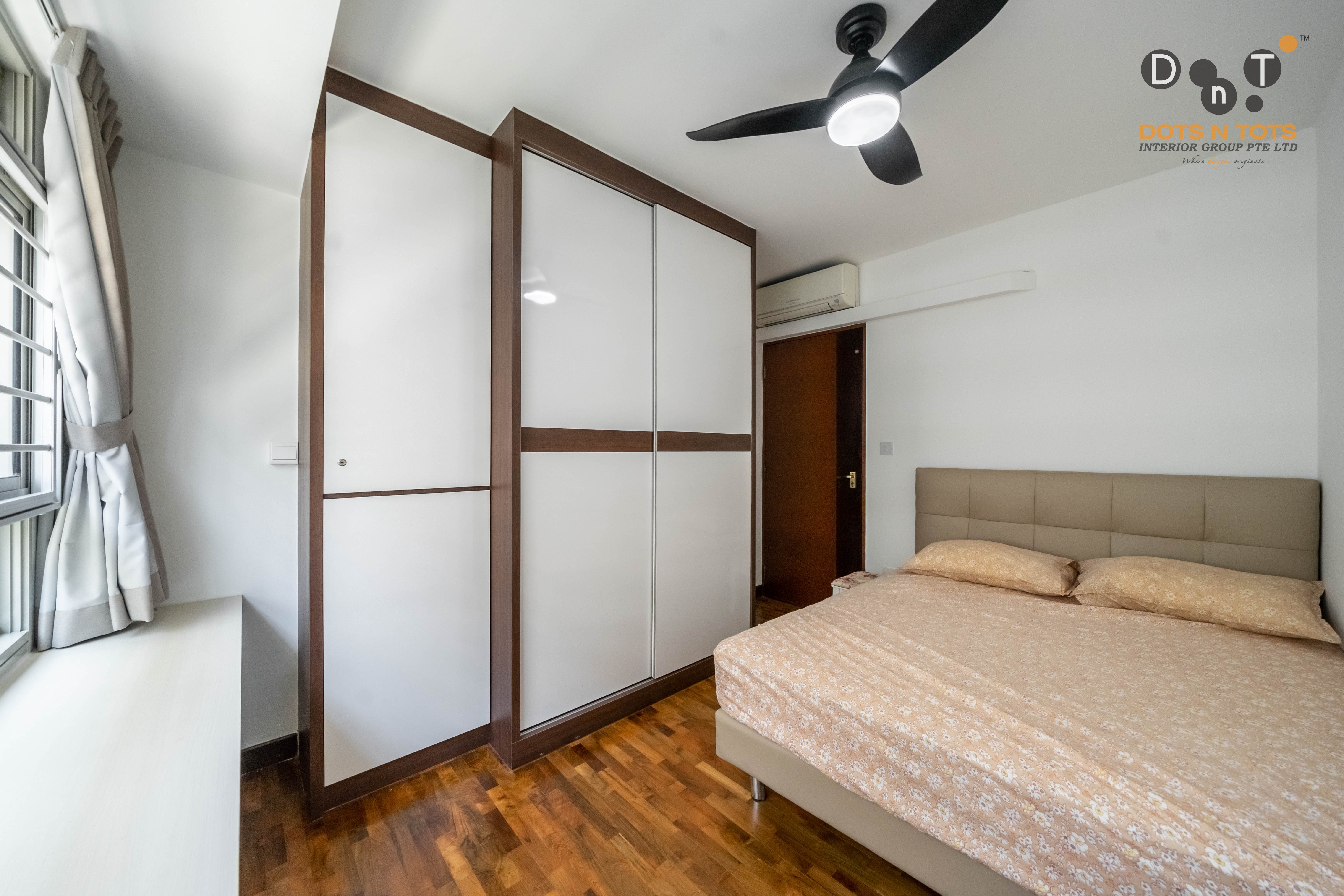 Contemporary Design - Bedroom - HDB 4 Room - Design by Dots n Tots Interior Pte Ltd