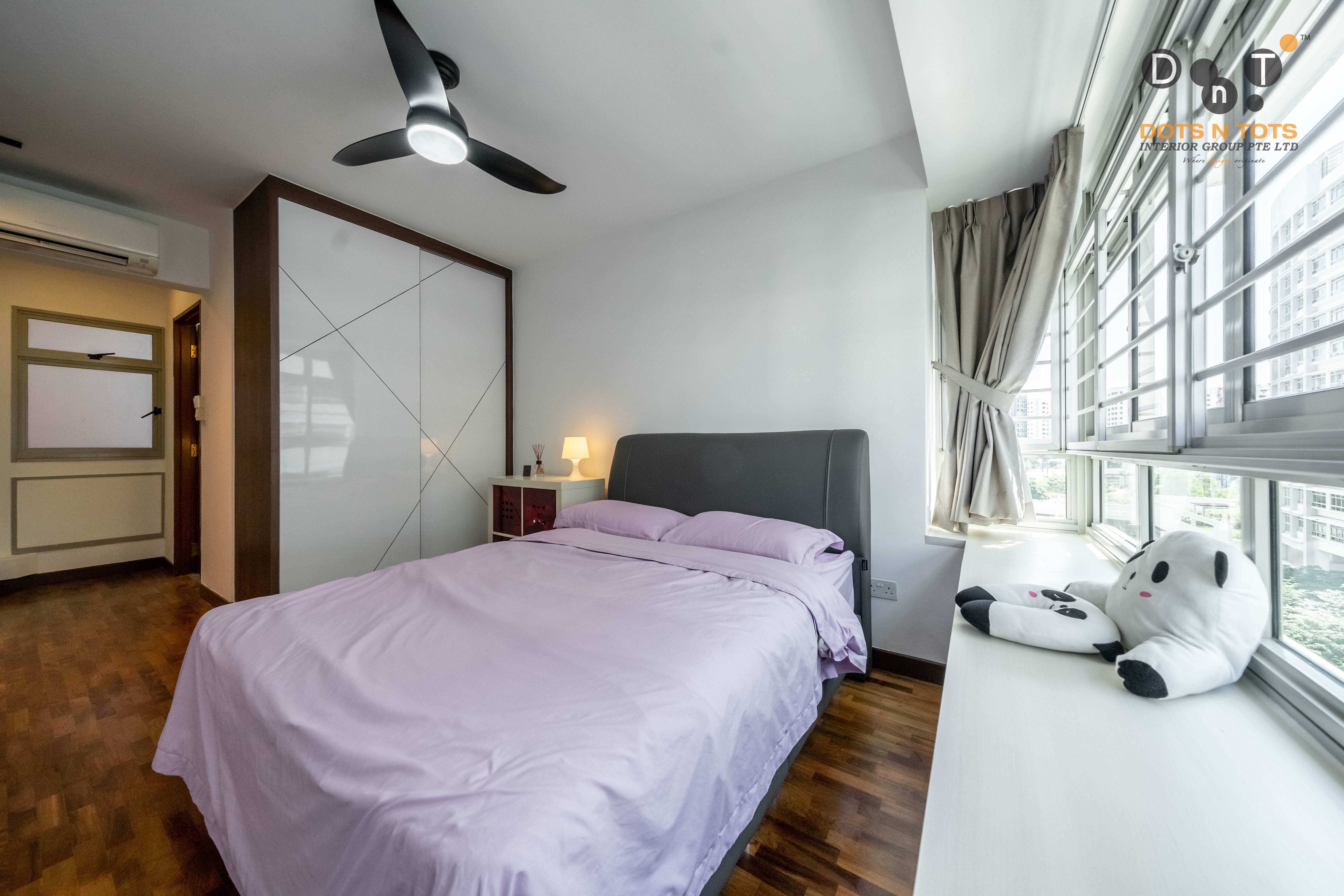 Contemporary Design - Bedroom - HDB 4 Room - Design by Dots n Tots Interior Pte Ltd