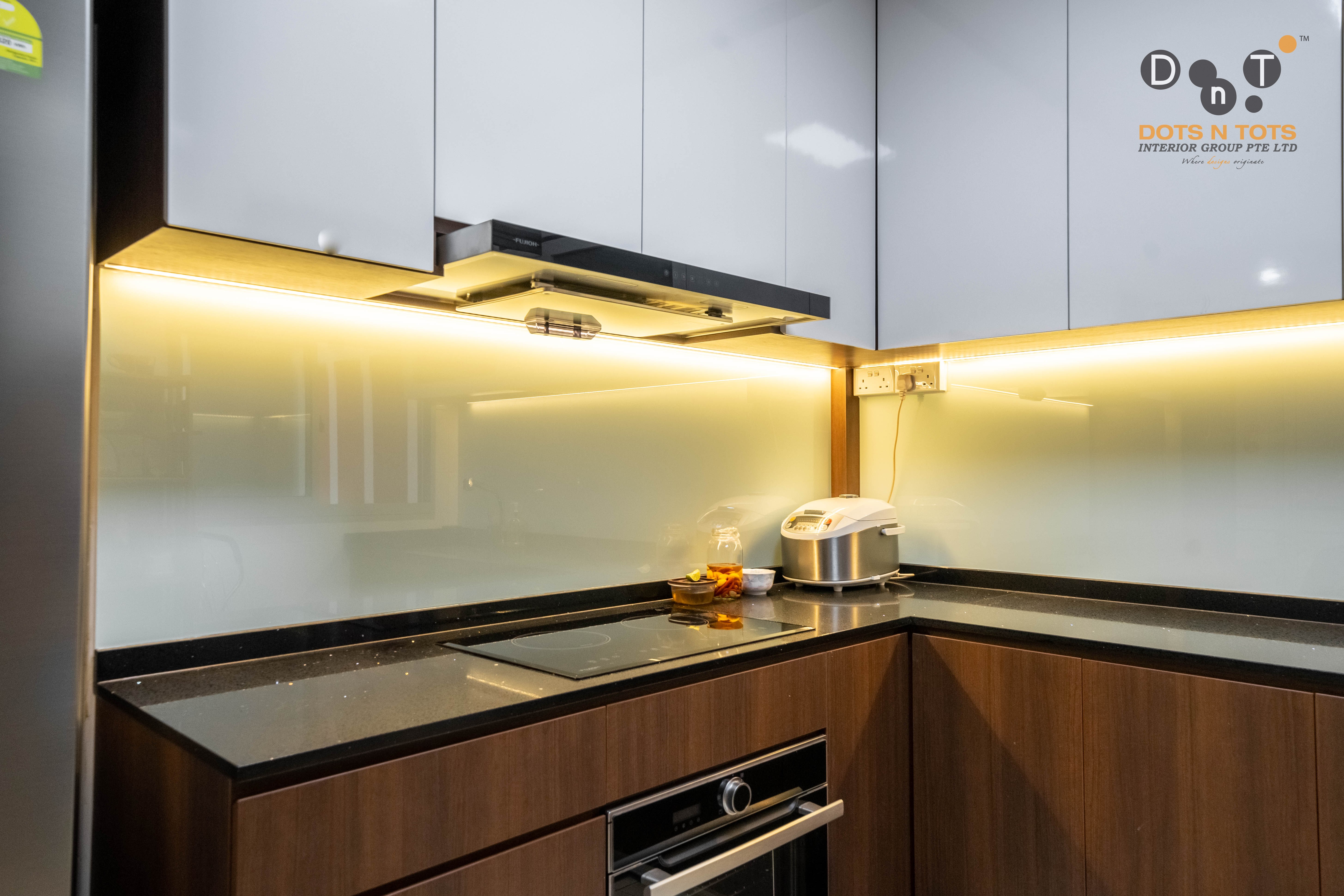 Contemporary Design - Kitchen - HDB 4 Room - Design by Dots n Tots Interior Pte Ltd