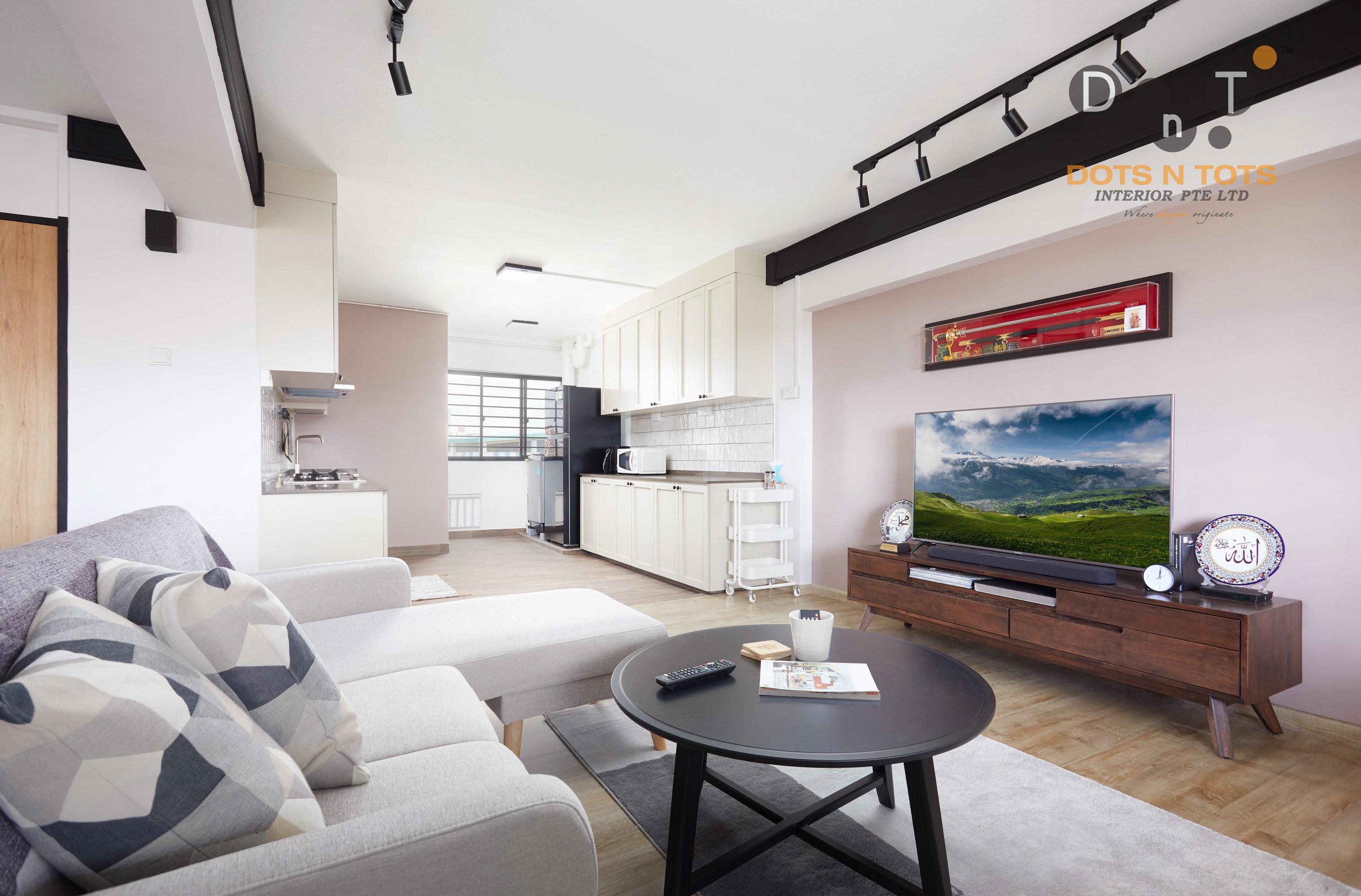 Contemporary, Modern, Scandinavian Design - Living Room - HDB 4 Room - Design by Dots n Tots Interior Pte Ltd