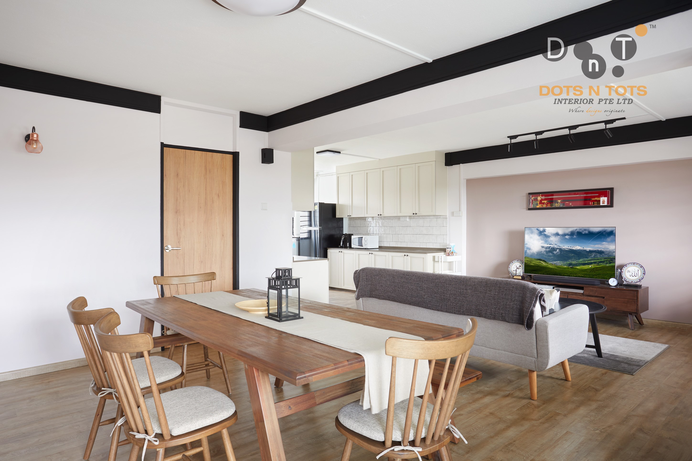 Contemporary, Modern, Scandinavian Design - Dining Room - HDB 4 Room - Design by Dots n Tots Interior Pte Ltd