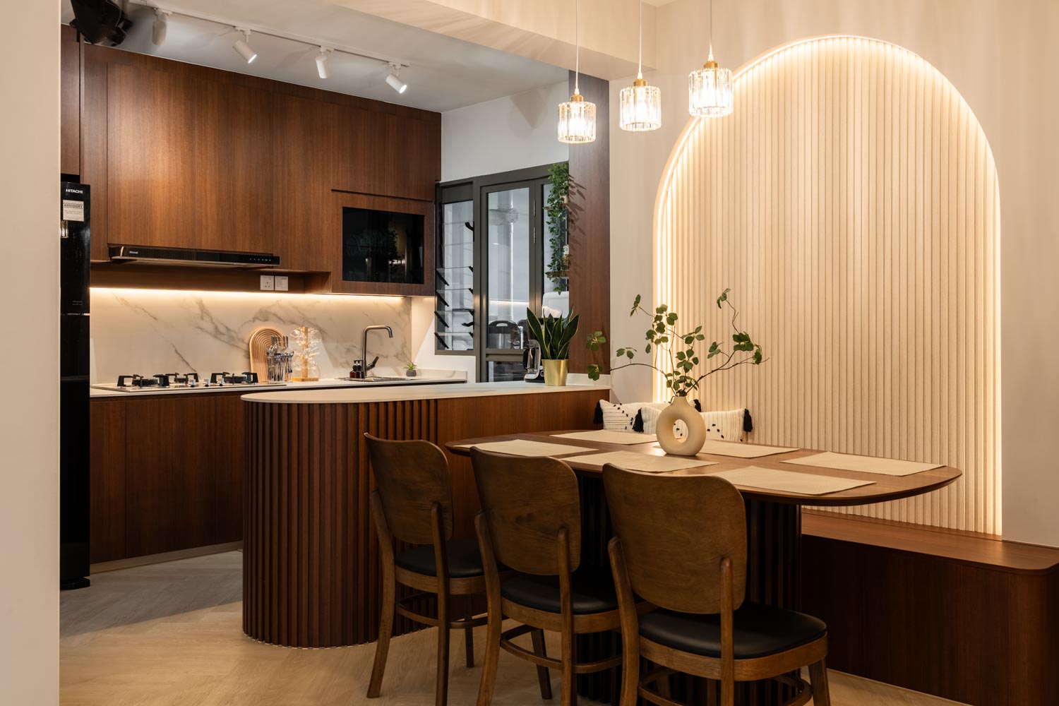 Modern, Scandinavian Design - Kitchen - HDB 4 Room - Design by Dots n Tots Interior Pte Ltd