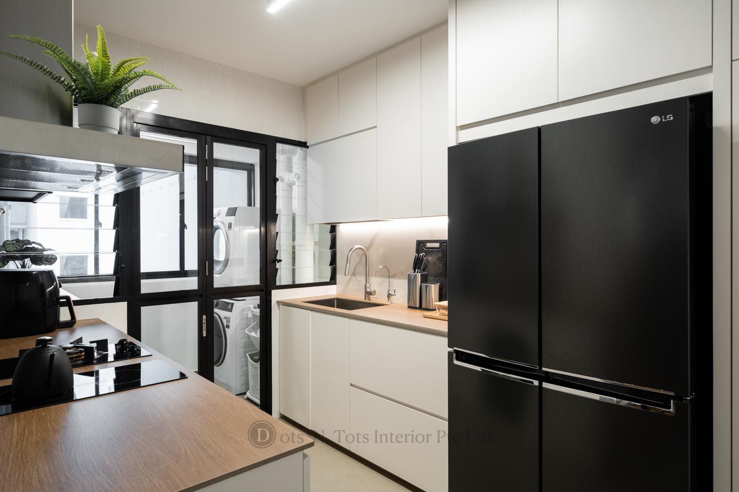 Contemporary, Minimalist, Modern Design - Kitchen - HDB 4 Room - Design by Dots n Tots Interior Pte Ltd