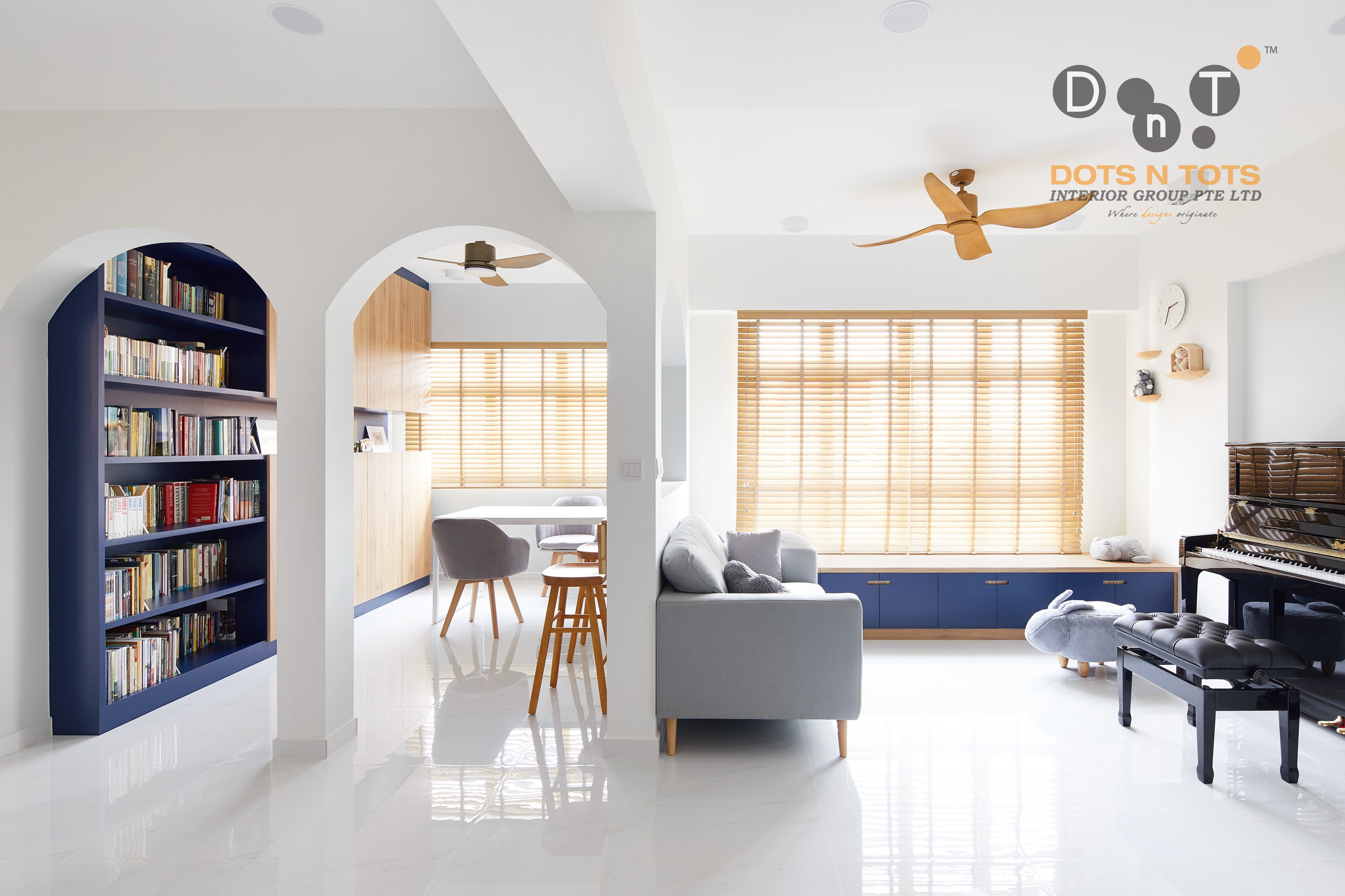 Scandinavian Design - Living Room - HDB 4 Room - Design by Dots n Tots Interior Pte Ltd