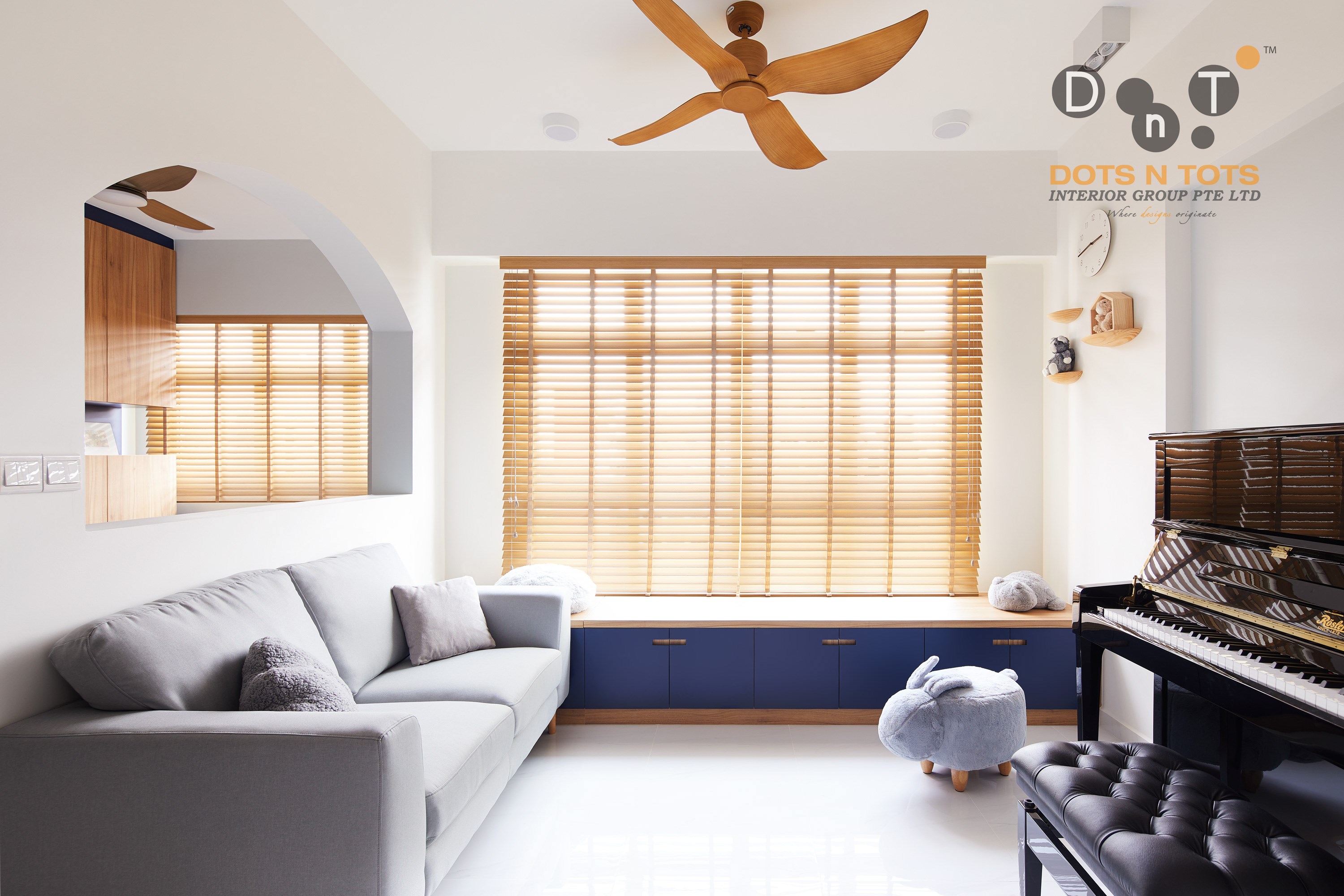 Scandinavian Design - Living Room - HDB 4 Room - Design by Dots n Tots Interior Pte Ltd