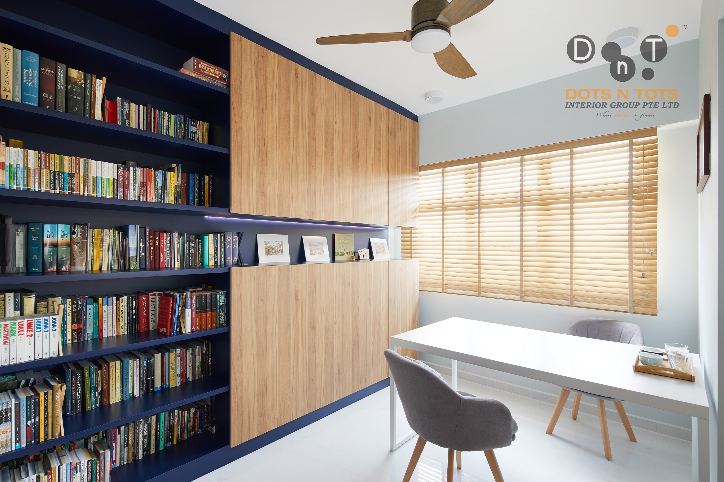 Scandinavian Design - Study Room - HDB 4 Room - Design by Dots n Tots Interior Pte Ltd