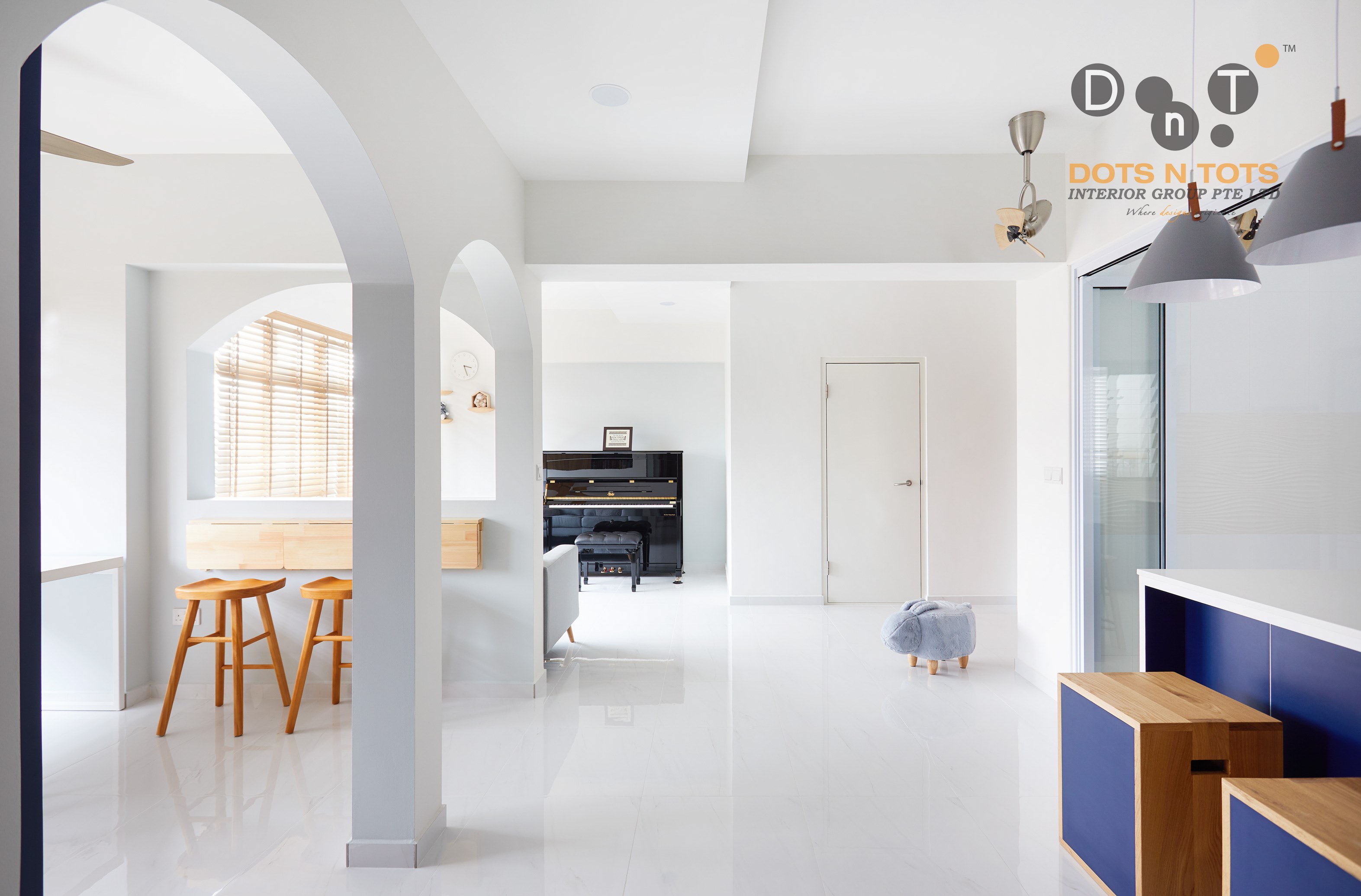 Scandinavian Design - Living Room - HDB 4 Room - Design by Dots n Tots Interior Pte Ltd