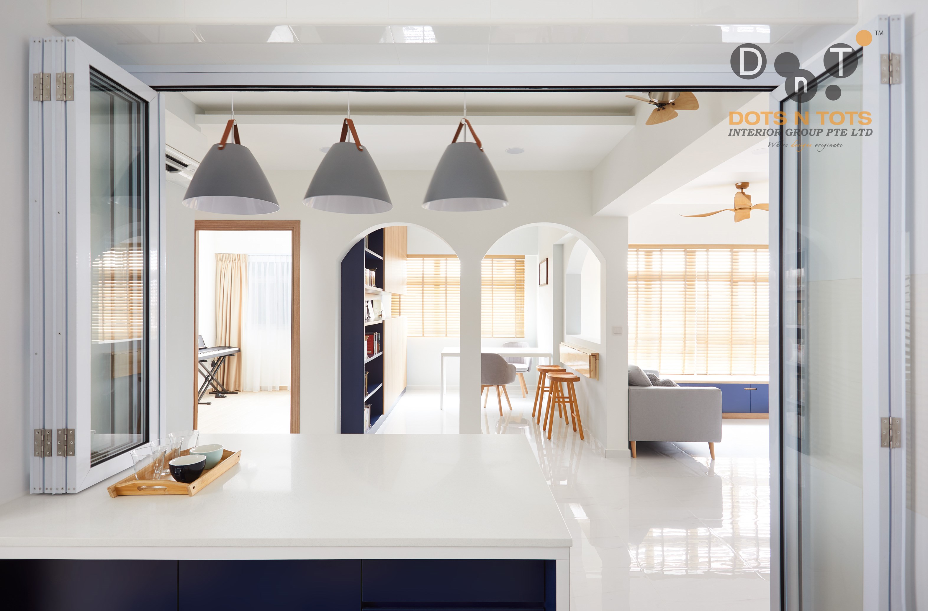 Scandinavian Design - Living Room - HDB 4 Room - Design by Dots n Tots Interior Pte Ltd