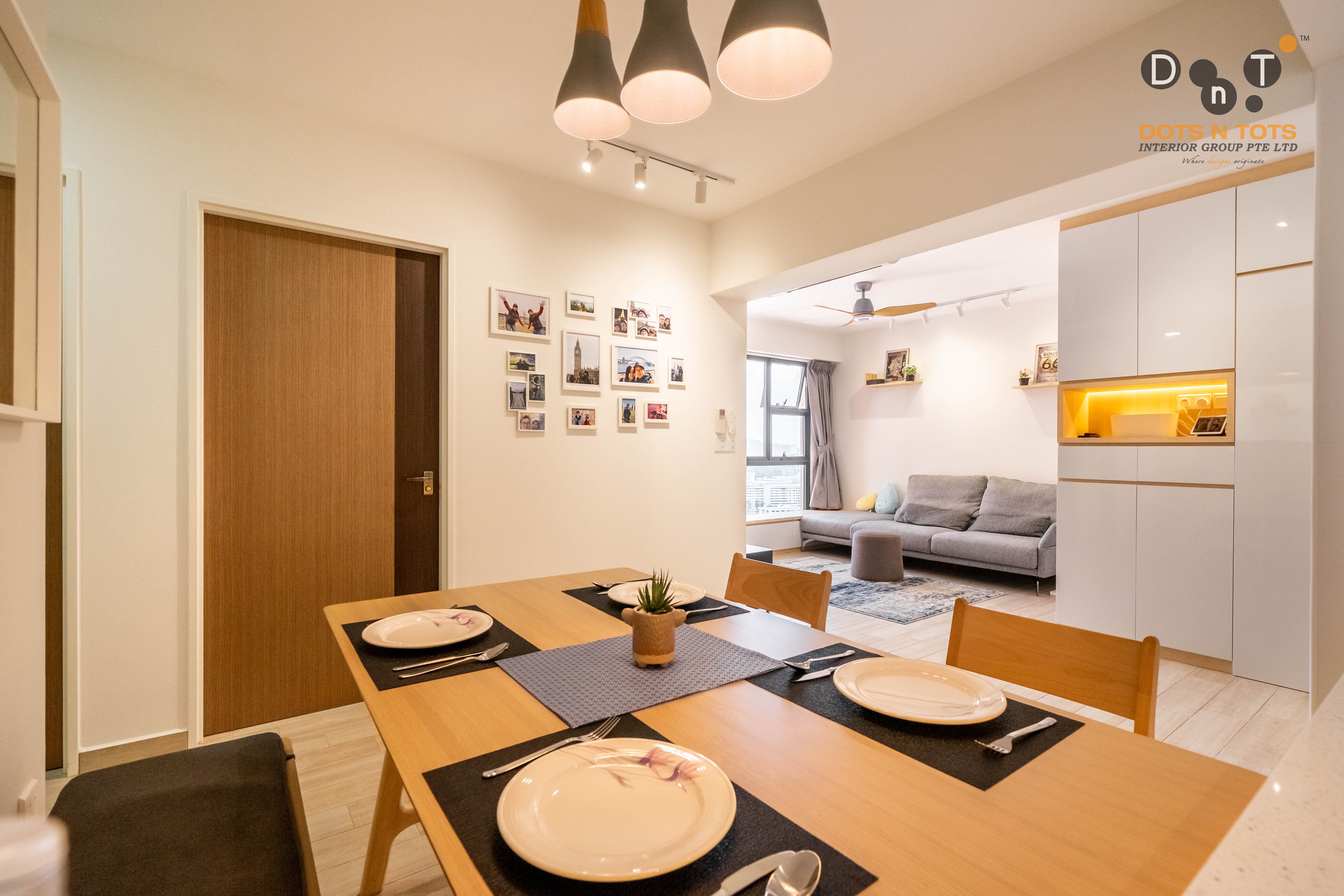 Scandinavian Design - Dining Room - HDB 4 Room - Design by Dots n Tots Interior Pte Ltd