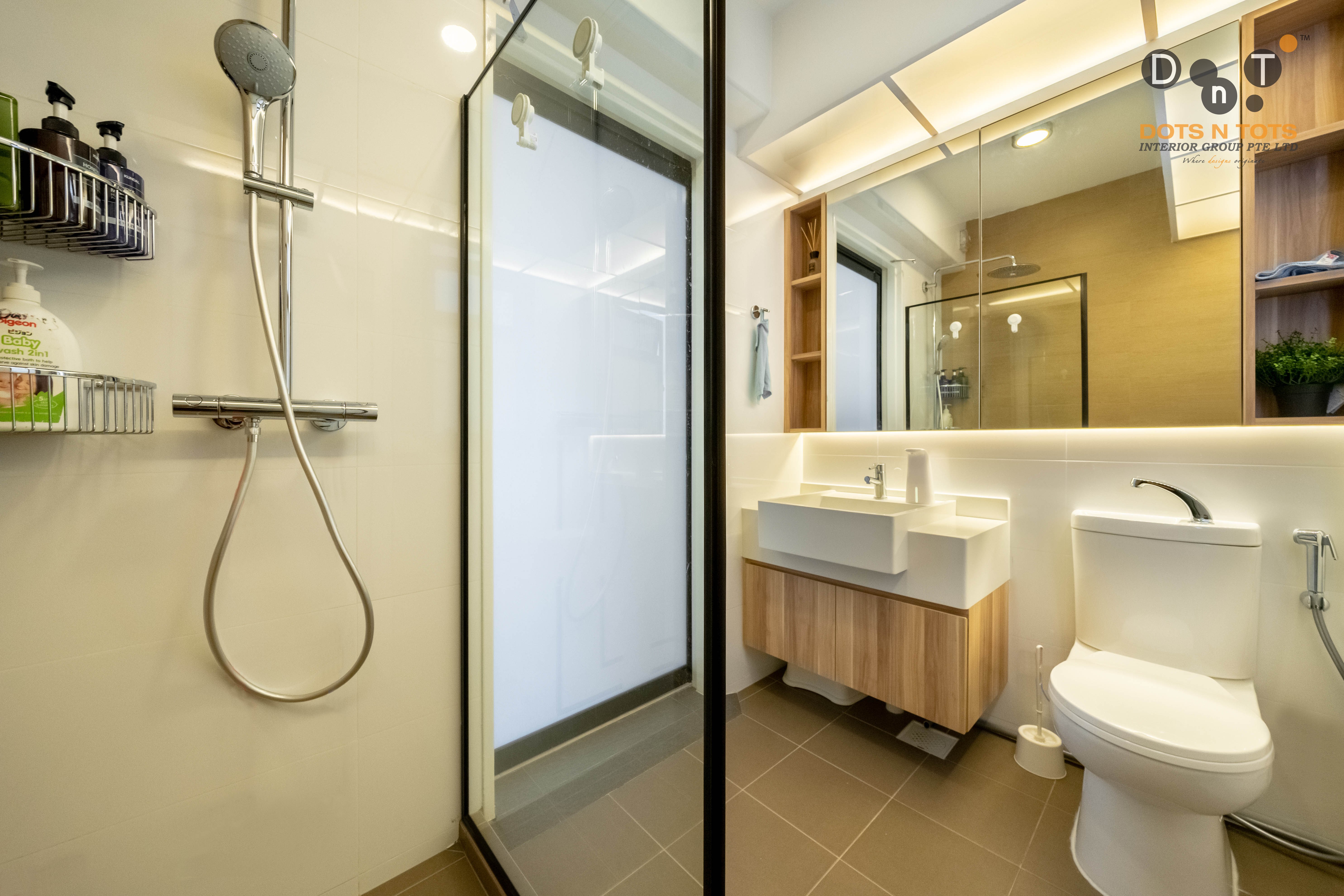 Scandinavian Design - Bathroom - HDB 4 Room - Design by Dots n Tots Interior Pte Ltd