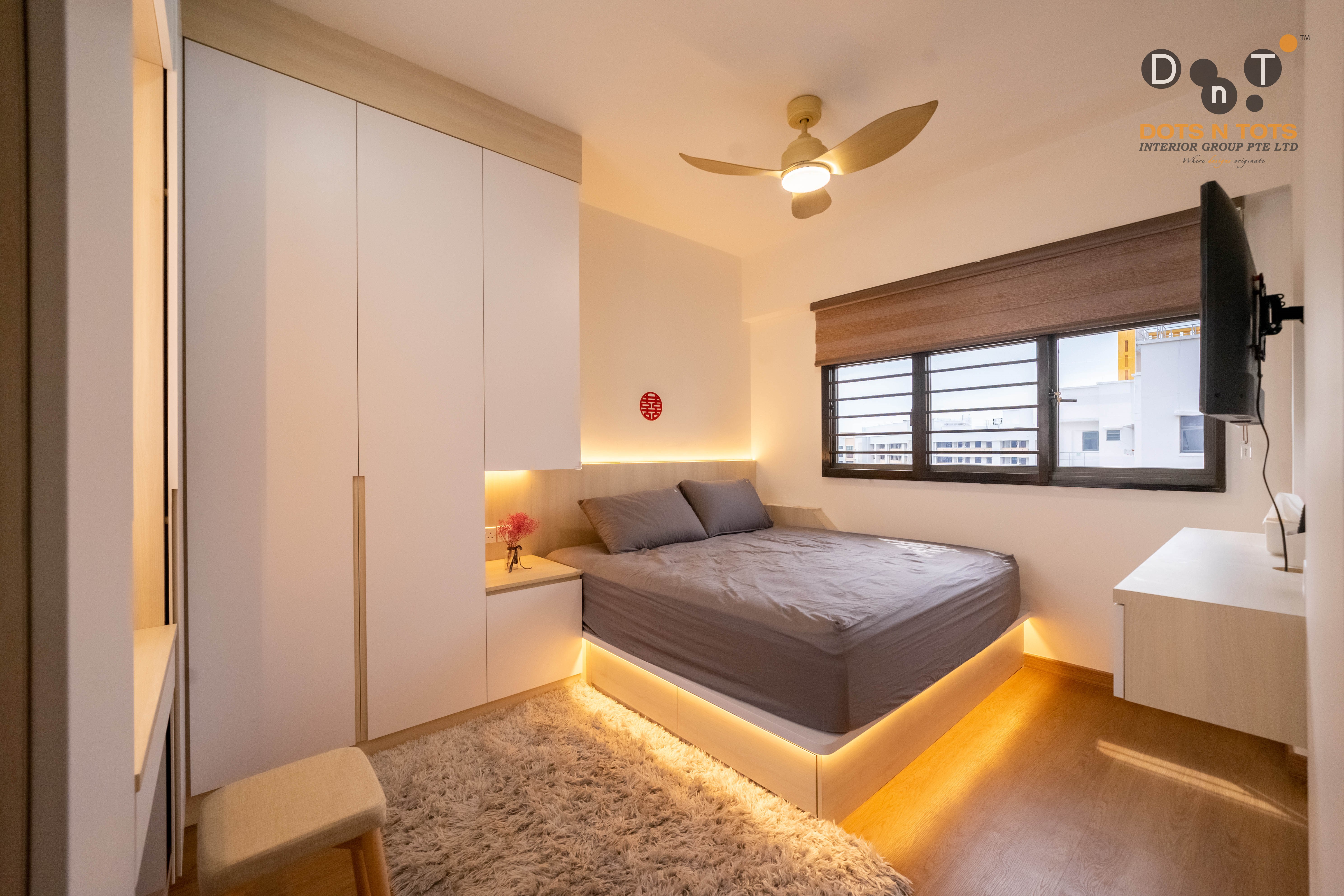 Scandinavian Design - Bedroom - HDB 4 Room - Design by Dots n Tots Interior Pte Ltd