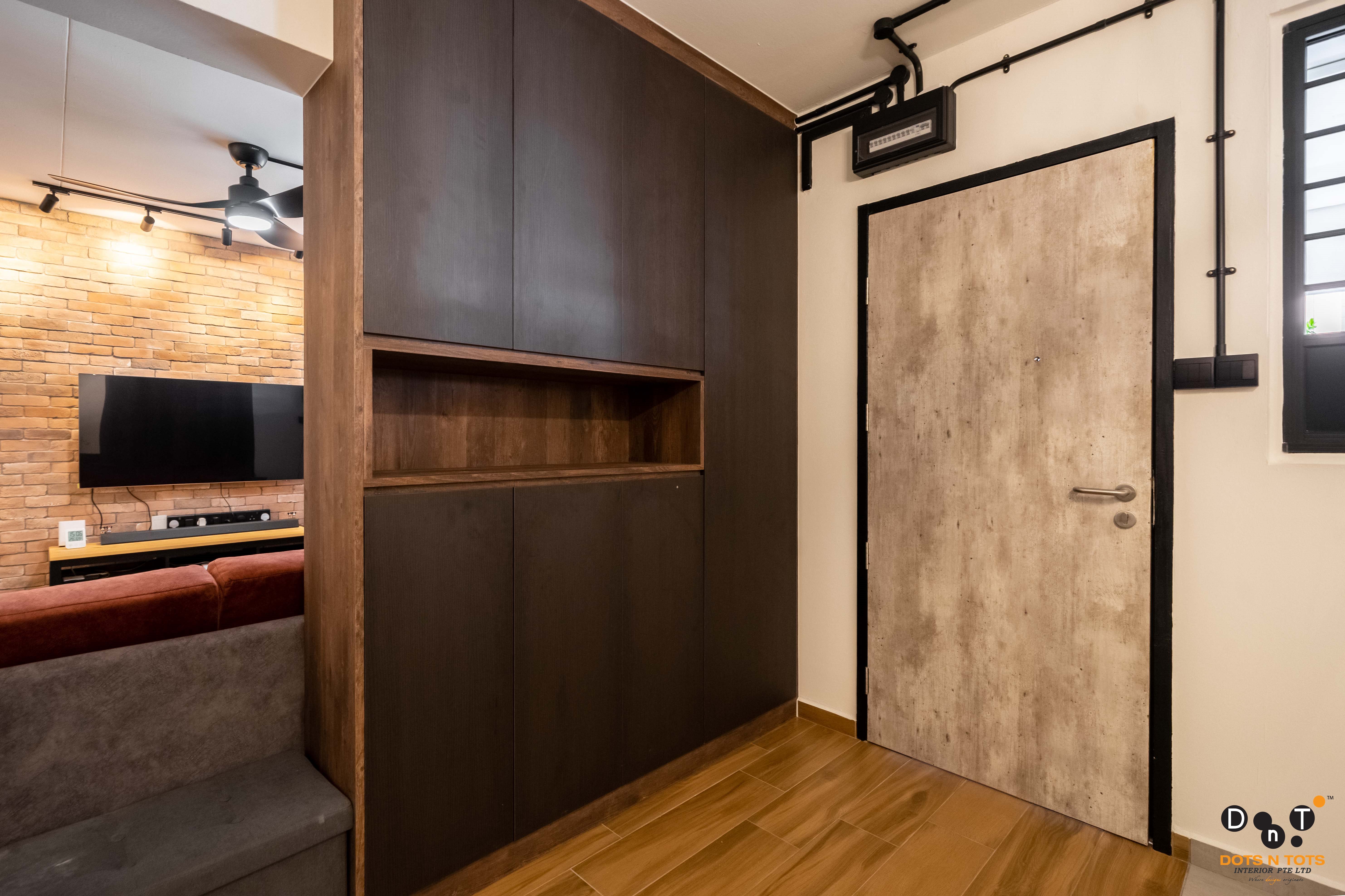 Eclectic, Industrial Design - Living Room - HDB 4 Room - Design by Dots n Tots Interior Pte Ltd