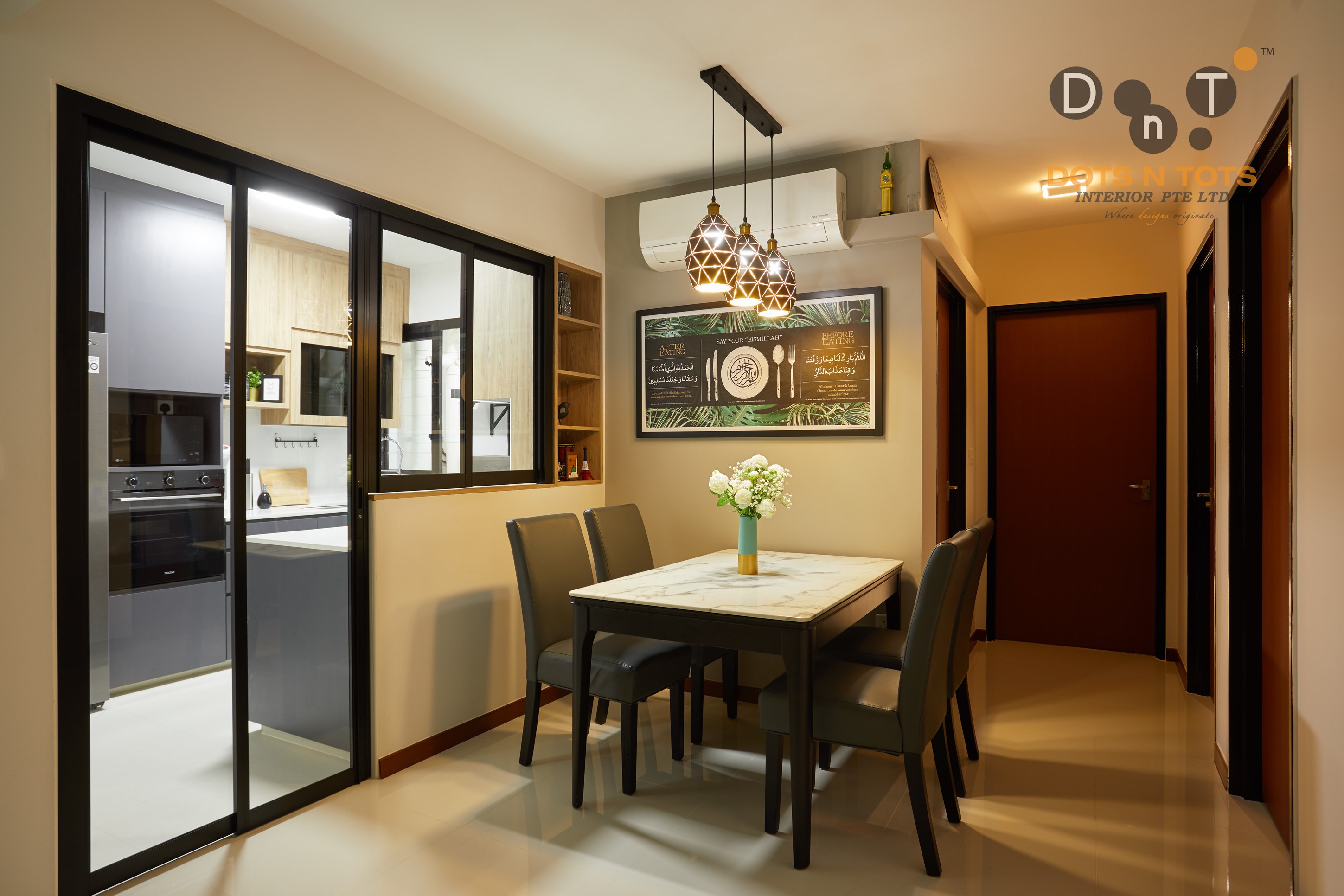 Scandinavian Design - Dining Room - HDB 4 Room - Design by Dots n Tots Interior Pte Ltd