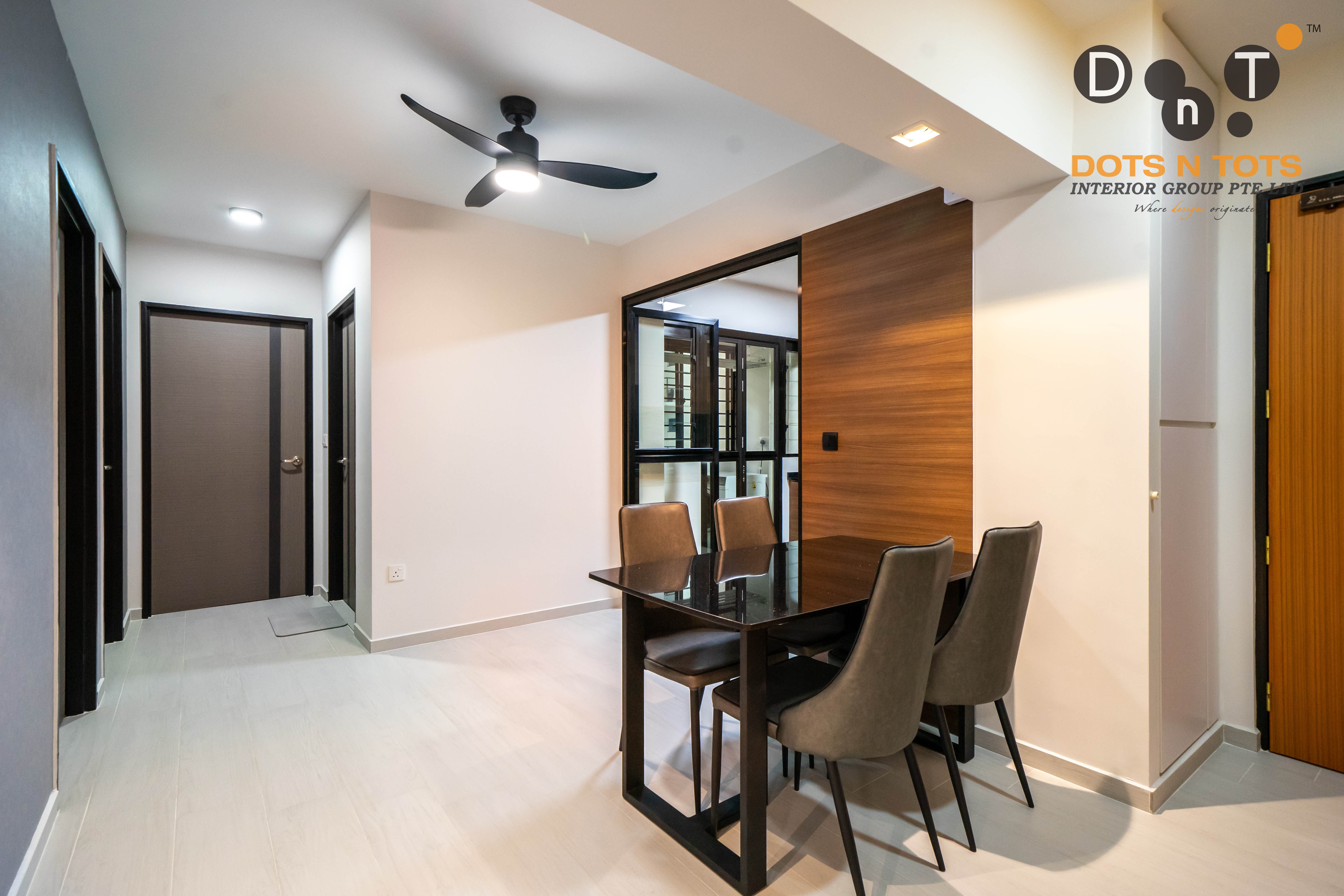 Contemporary Design - Dining Room - HDB 4 Room - Design by Dots n Tots Interior Pte Ltd