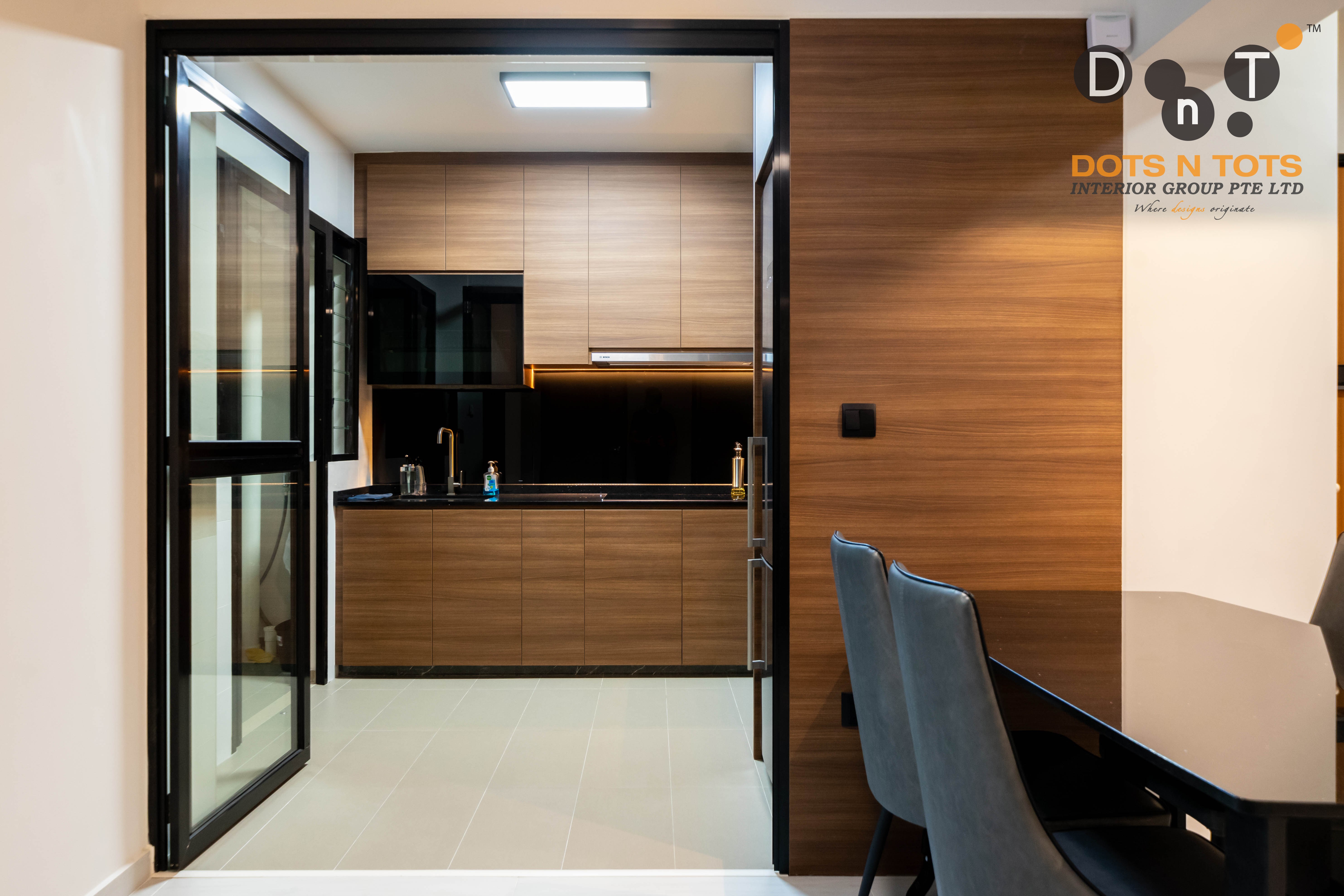 Contemporary Design - Kitchen - HDB 4 Room - Design by Dots n Tots Interior Pte Ltd