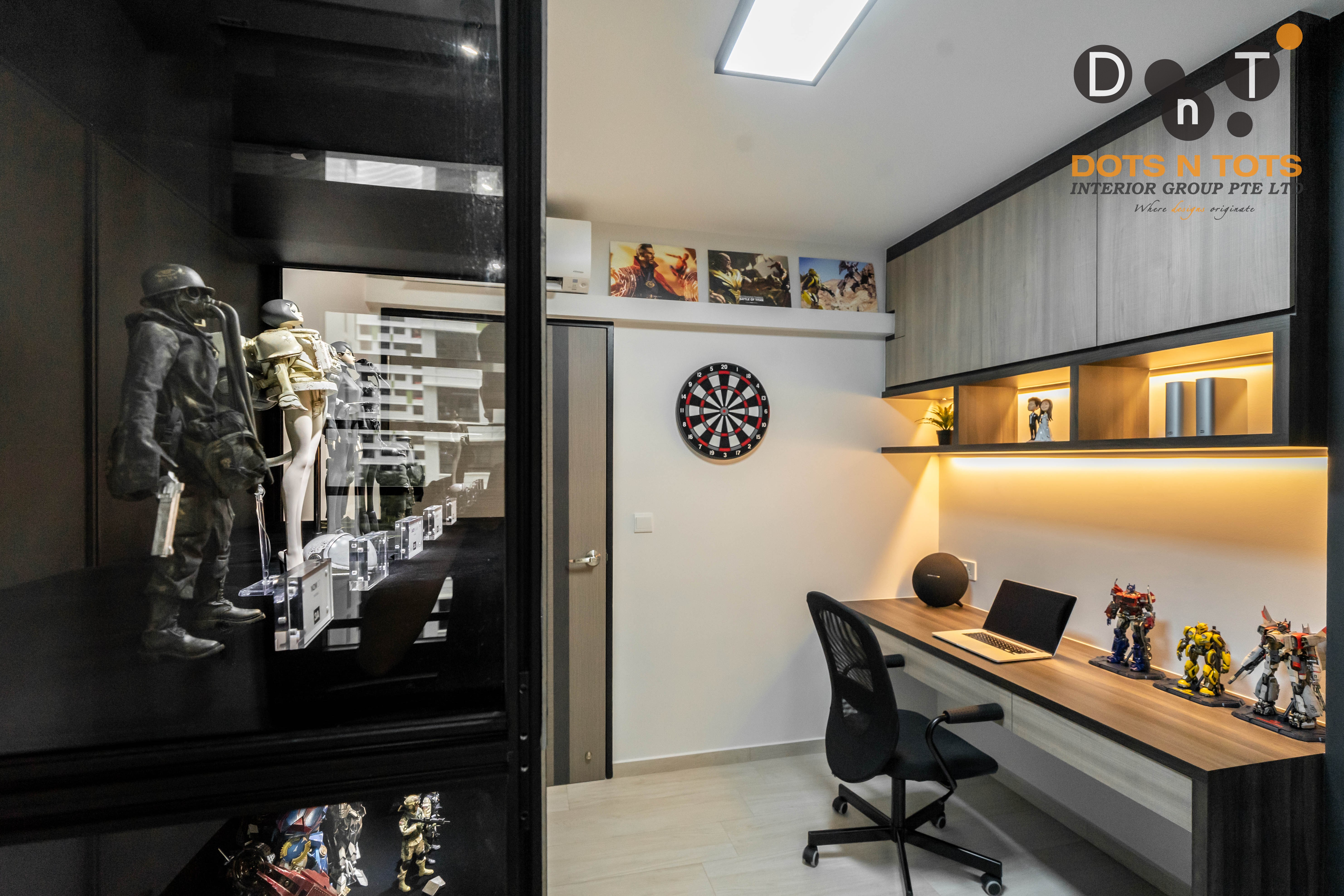 Contemporary Design - Study Room - HDB 4 Room - Design by Dots n Tots Interior Pte Ltd