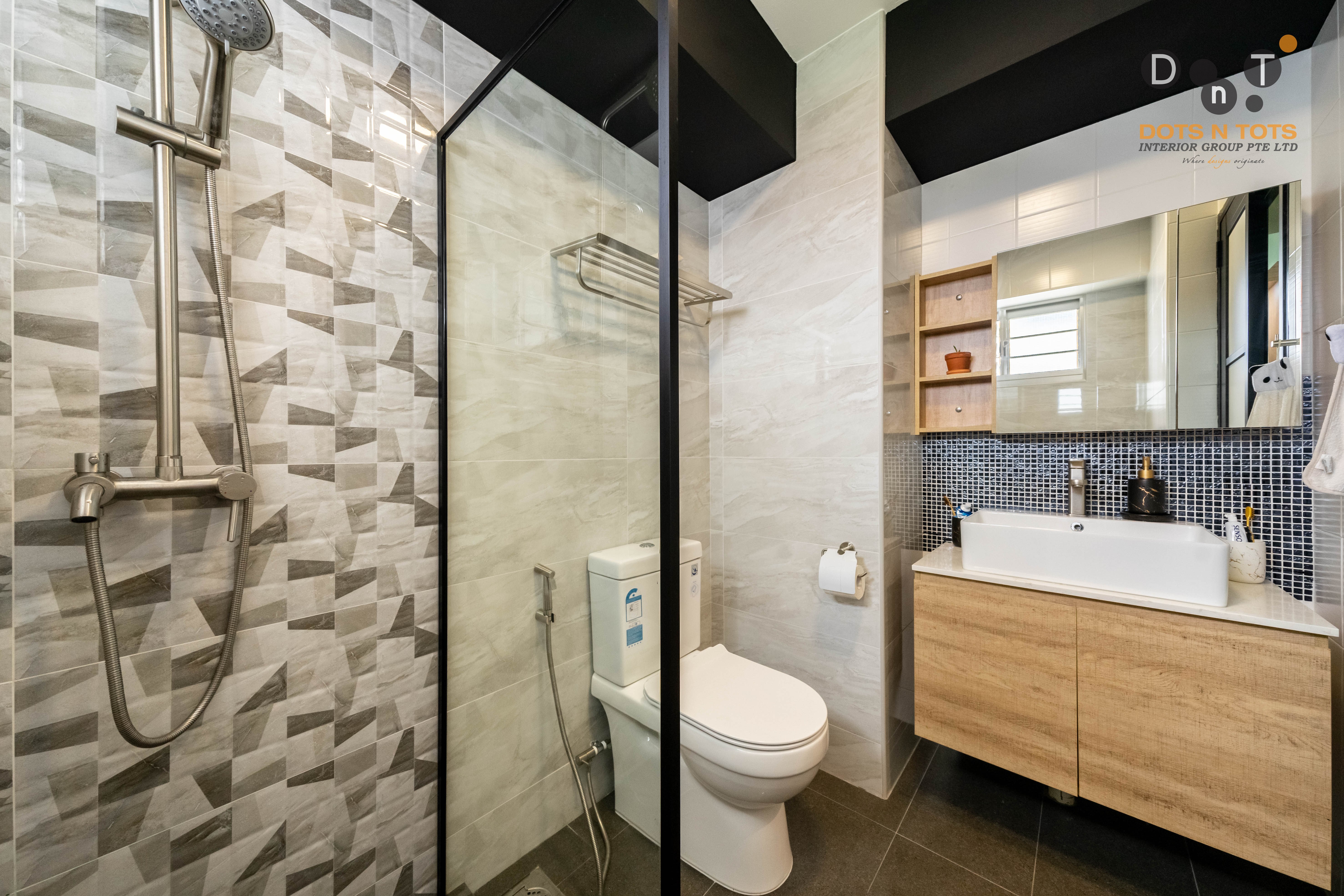 Scandinavian Design - Bathroom - HDB 4 Room - Design by Dots n Tots Interior Pte Ltd