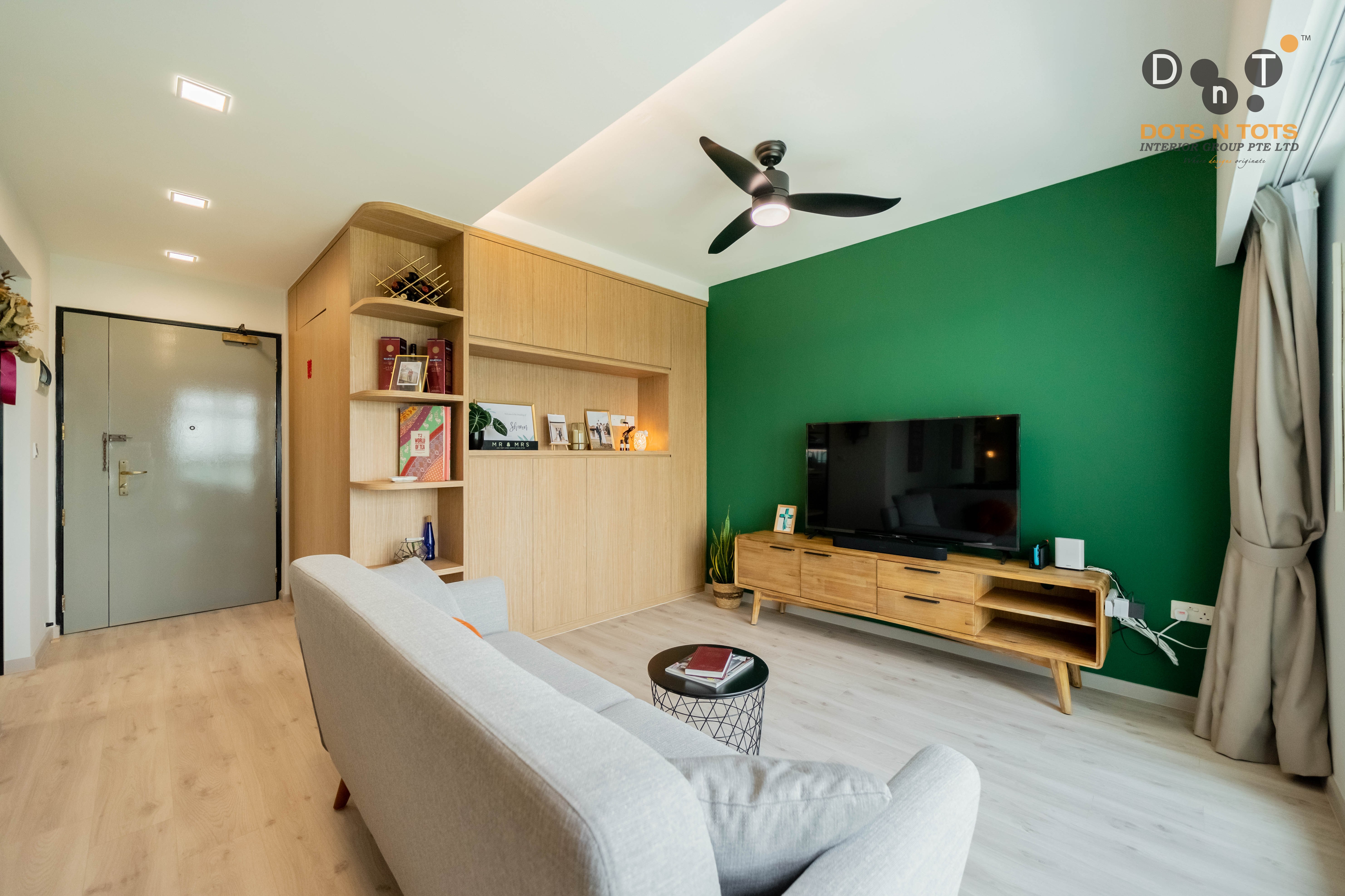 Scandinavian Design - Living Room - HDB 4 Room - Design by Dots n Tots Interior Pte Ltd