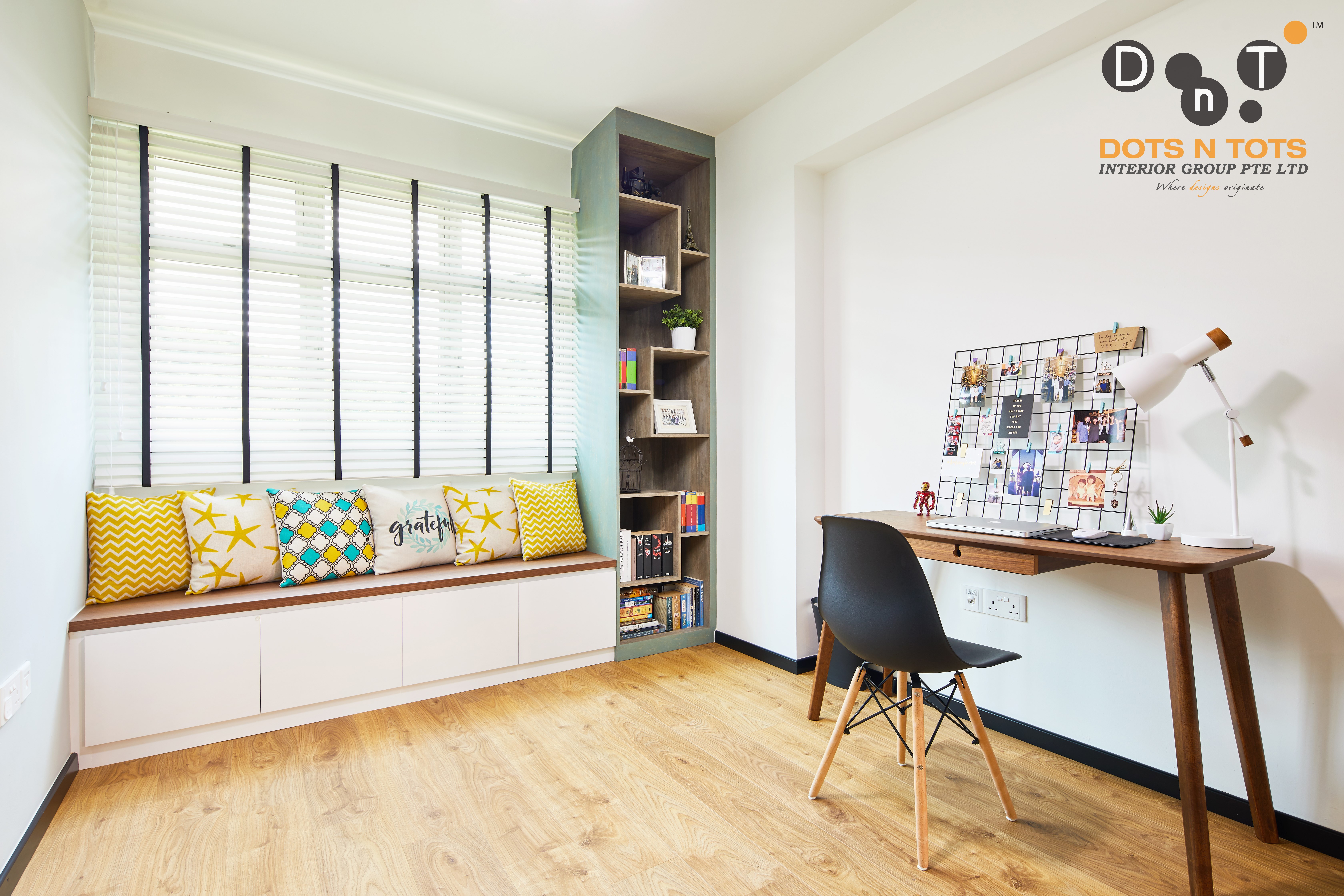 Modern Design - Study Room - HDB 4 Room - Design by Dots n Tots Interior Pte Ltd