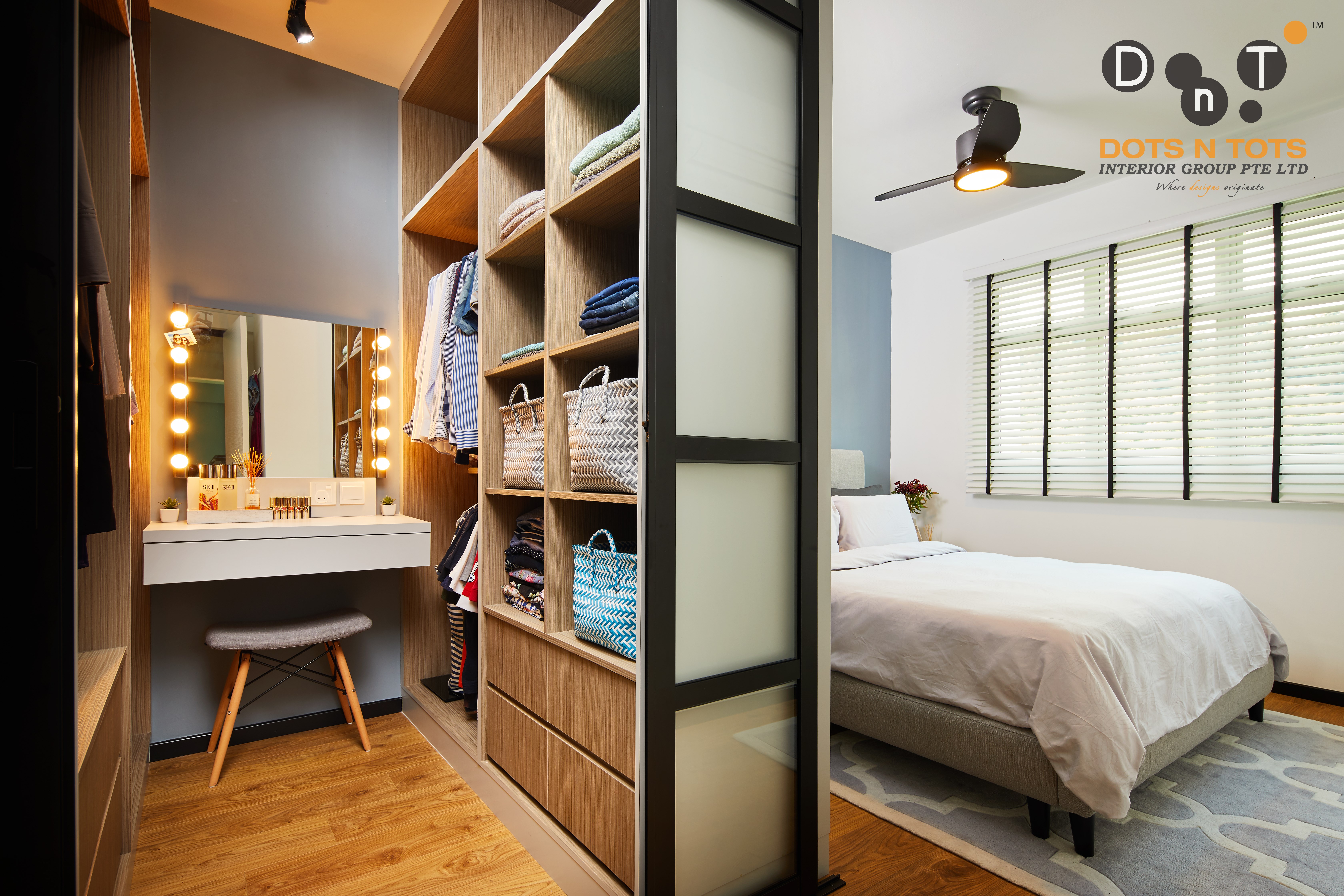 Modern Design - Bedroom - HDB 4 Room - Design by Dots n Tots Interior Pte Ltd