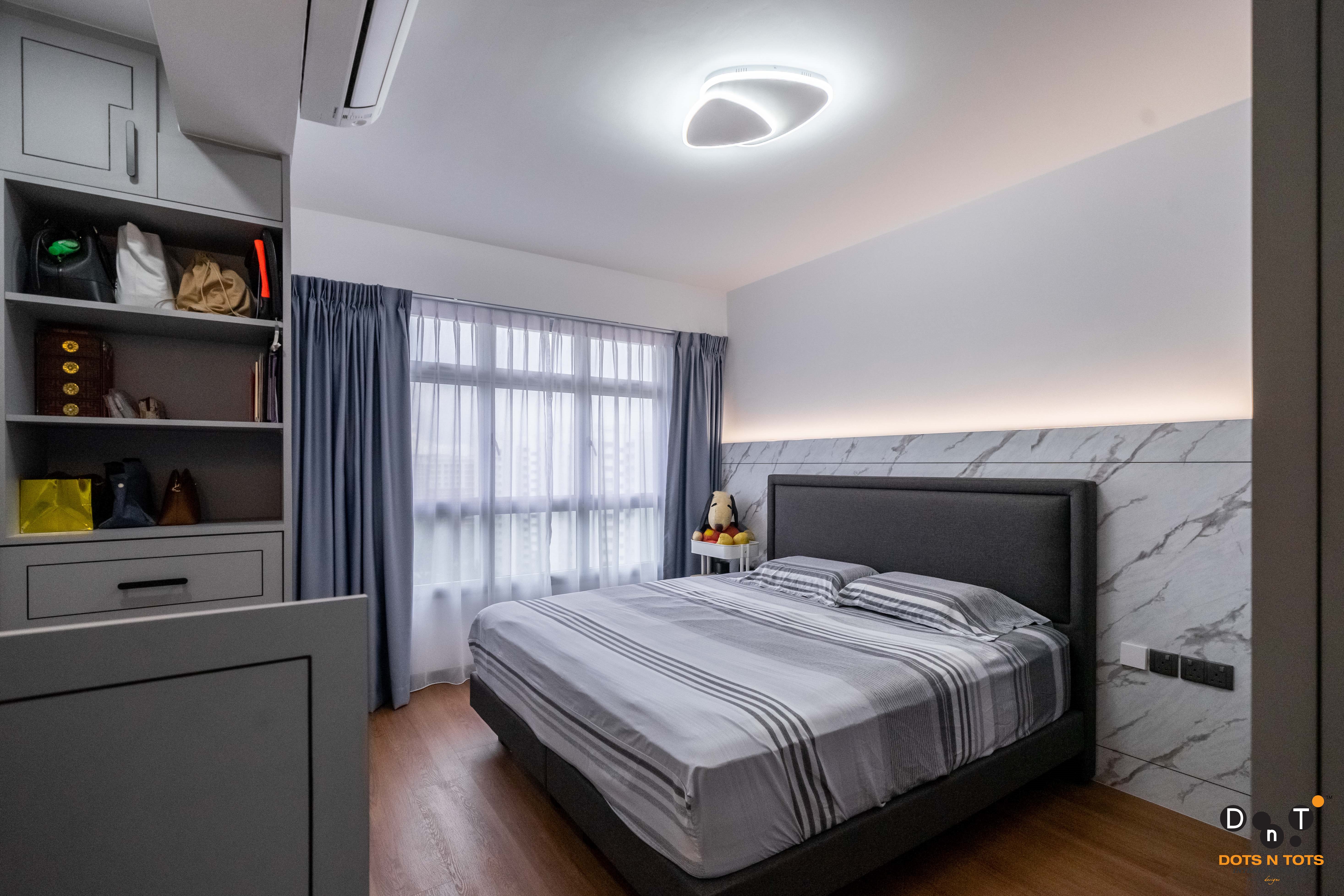 Contemporary, Modern Design - Bedroom - HDB 4 Room - Design by Dots n Tots Interior Pte Ltd