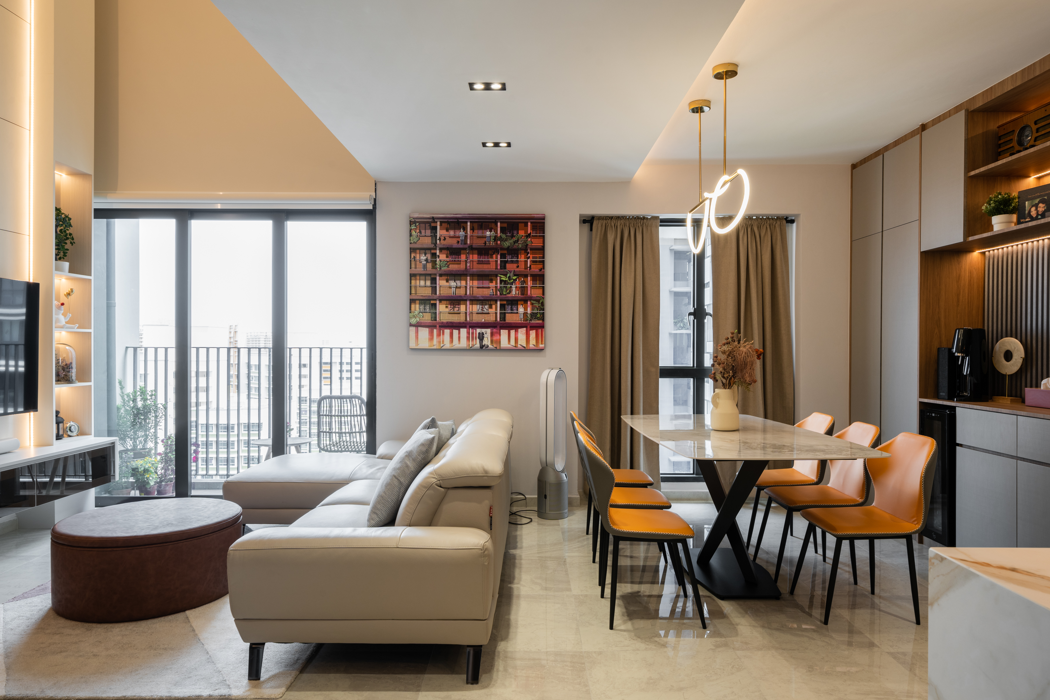 Contemporary Design - Dining Room - HDB 4 Room - Design by Dots n Tots Interior Pte Ltd