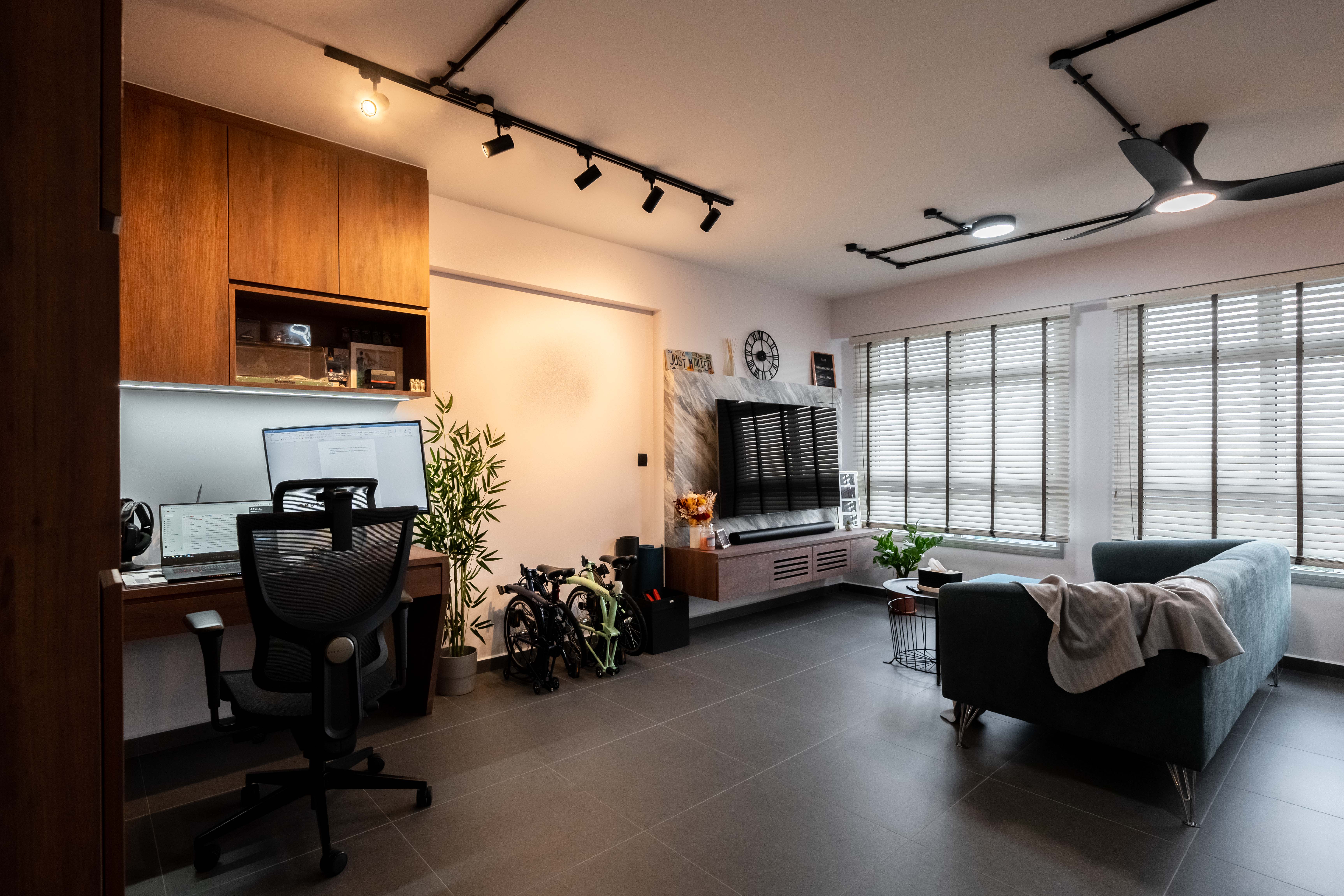 Modern Design - Living Room - HDB 5 Room - Design by Dots n Tots Interior Pte Ltd