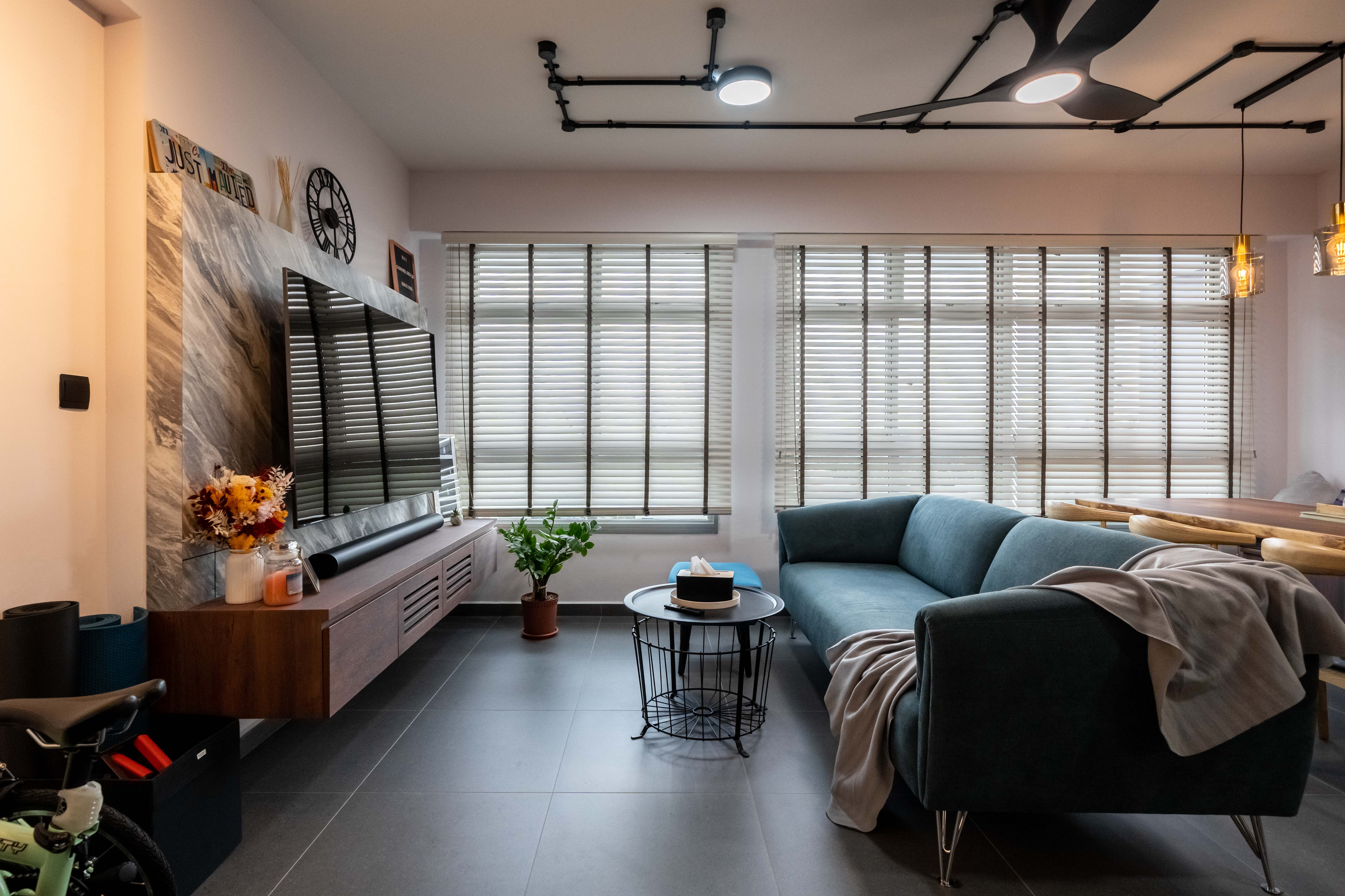 Modern Design - Living Room - HDB 5 Room - Design by Dots n Tots Interior Pte Ltd