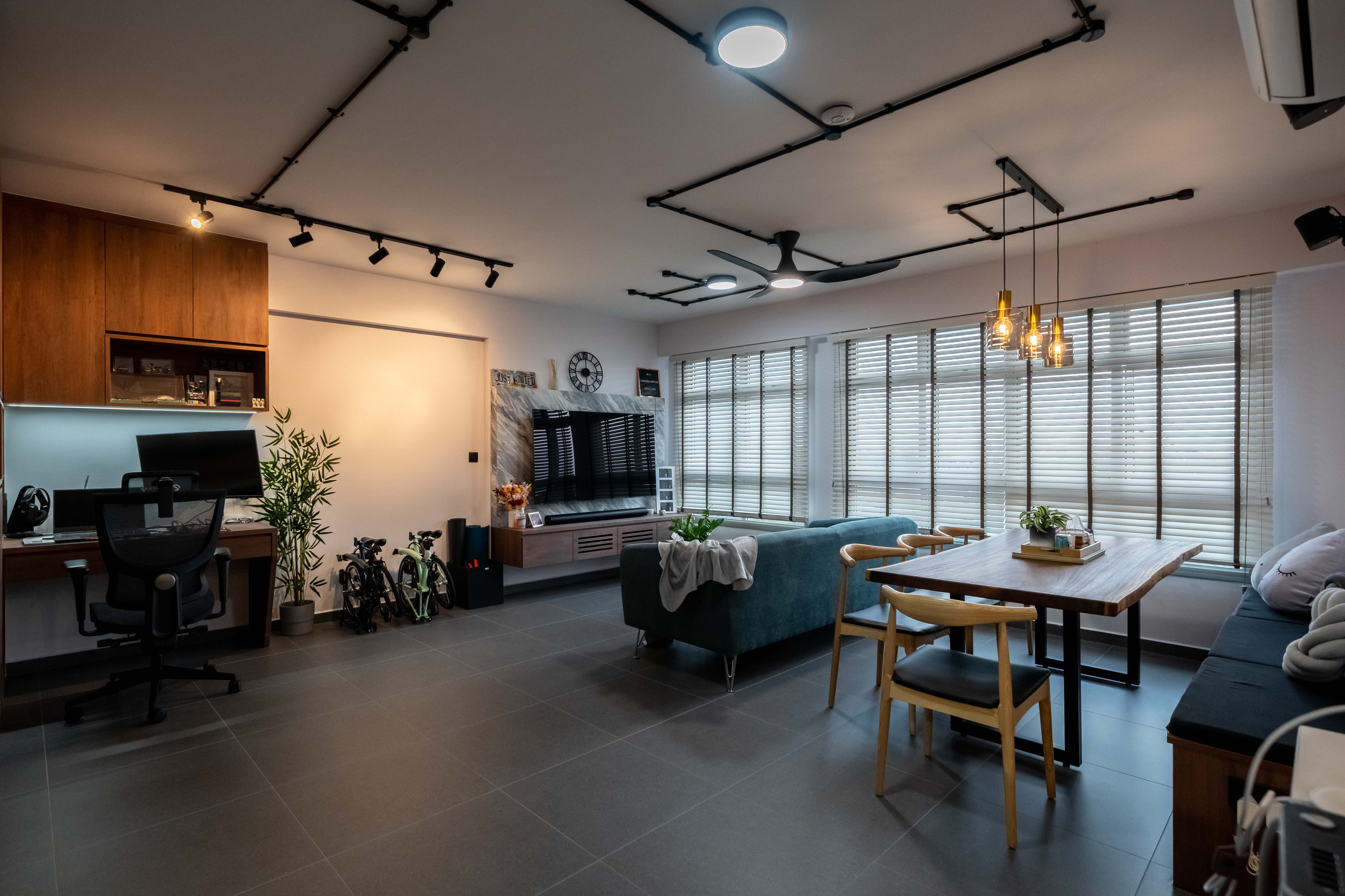 Modern Design - Living Room - HDB 5 Room - Design by Dots n Tots Interior Pte Ltd