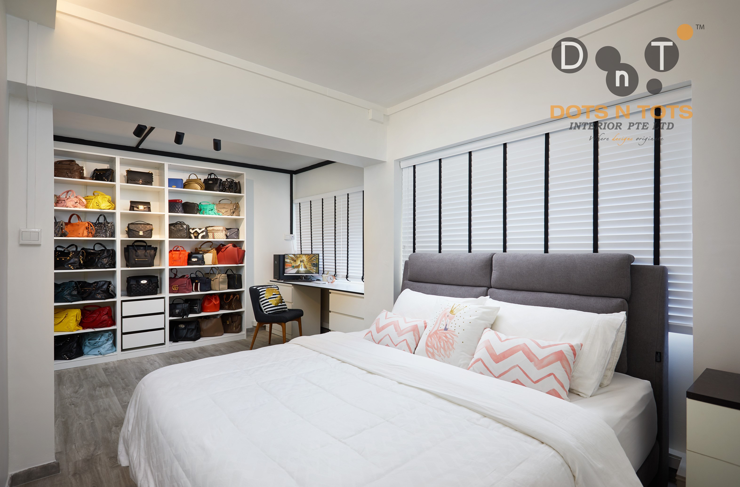 Contemporary, Minimalist Design - Bedroom - HDB 5 Room - Design by Dots n Tots Interior Pte Ltd