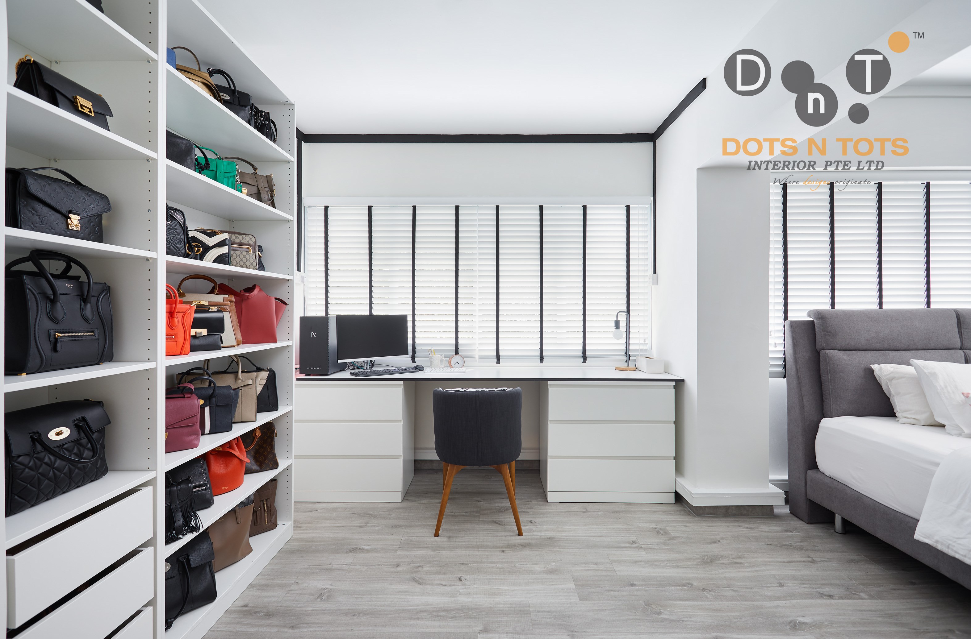 Contemporary, Minimalist Design - Bedroom - HDB 5 Room - Design by Dots n Tots Interior Pte Ltd