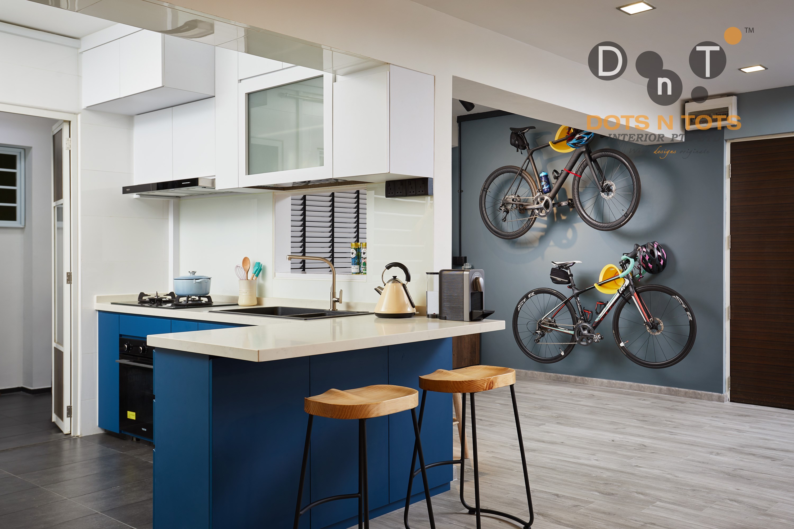 Contemporary, Minimalist Design - Kitchen - HDB 5 Room - Design by Dots n Tots Interior Pte Ltd