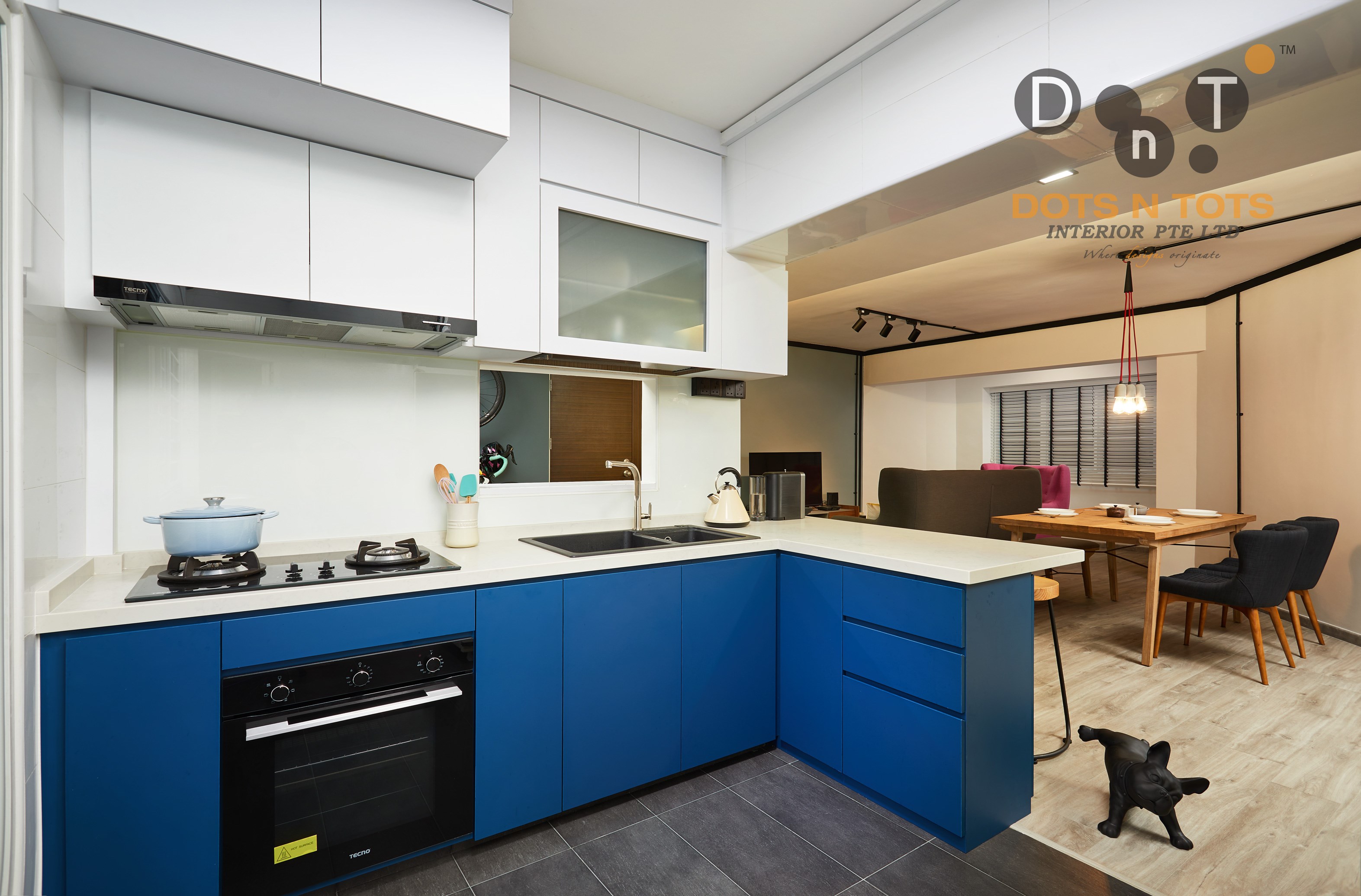 Contemporary, Minimalist Design - Kitchen - HDB 5 Room - Design by Dots n Tots Interior Pte Ltd