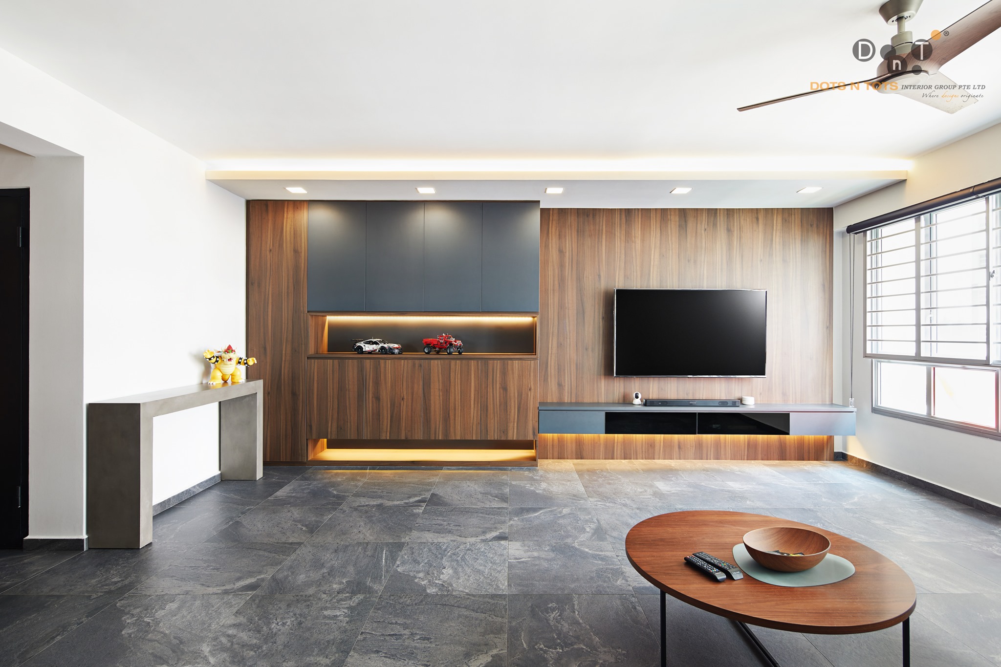 Contemporary, Modern Design - Living Room - HDB 5 Room - Design by Dots n Tots Interior Pte Ltd