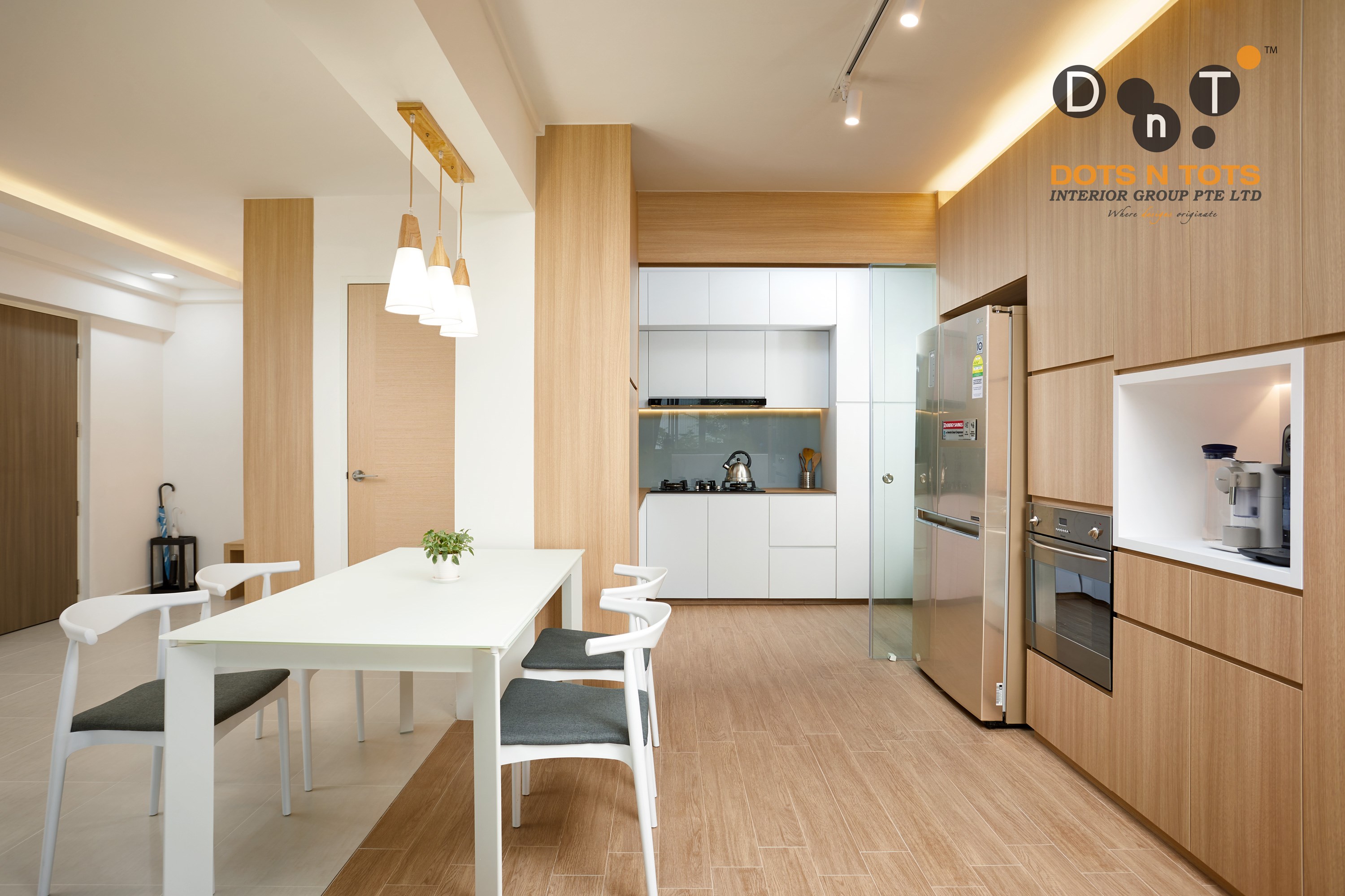 Minimalist Design - Kitchen - HDB 5 Room - Design by Dots n Tots Interior Pte Ltd