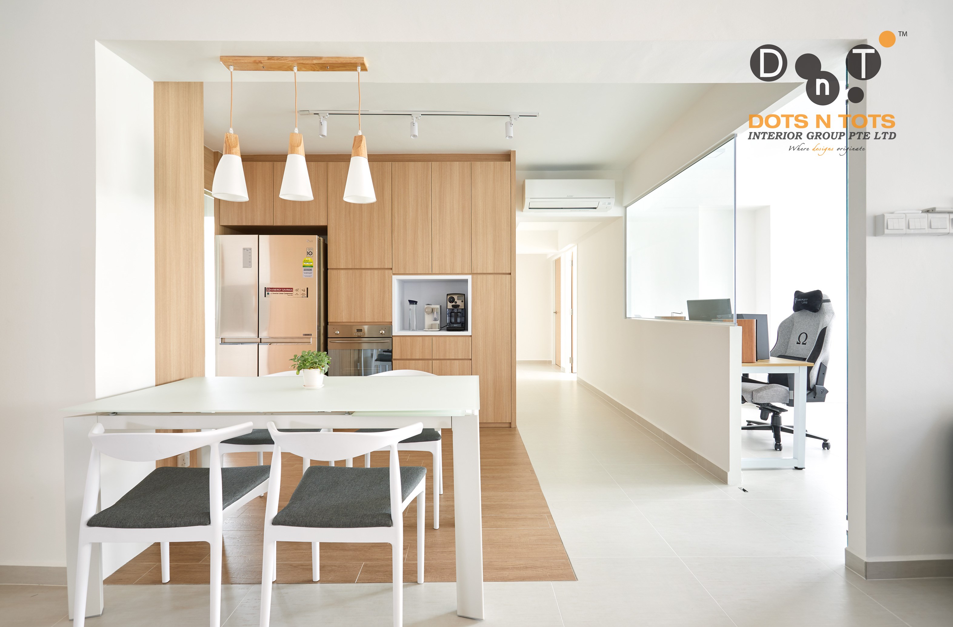Minimalist Design - Dining Room - HDB 5 Room - Design by Dots n Tots Interior Pte Ltd