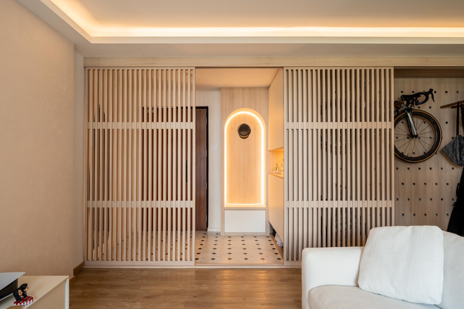 Minimalist, Scandinavian Design - Living Room - HDB 5 Room - Design by Dots n Tots Interior Pte Ltd