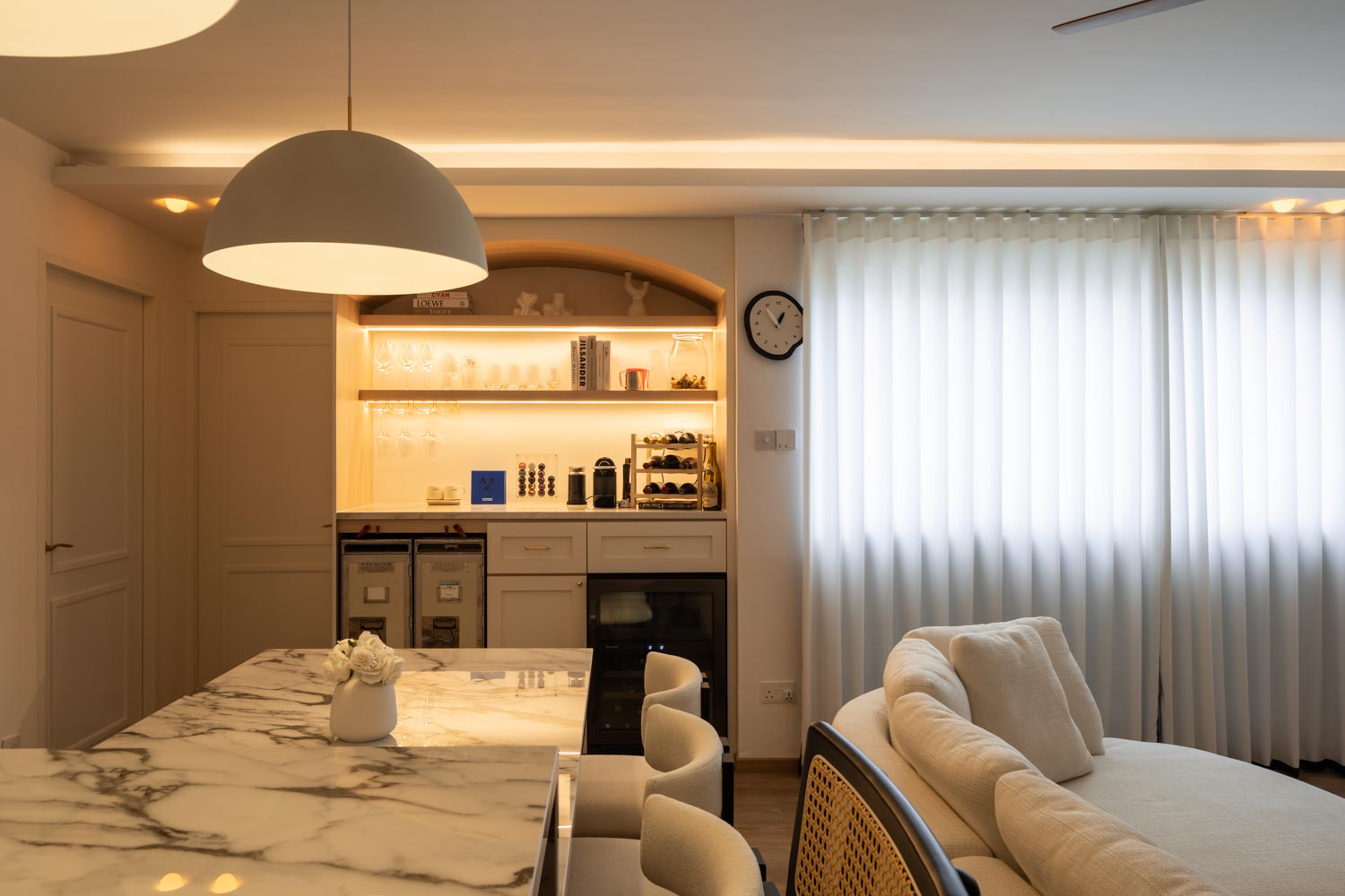 Minimalist, Scandinavian Design - Dining Room - HDB 5 Room - Design by Dots n Tots Interior Pte Ltd