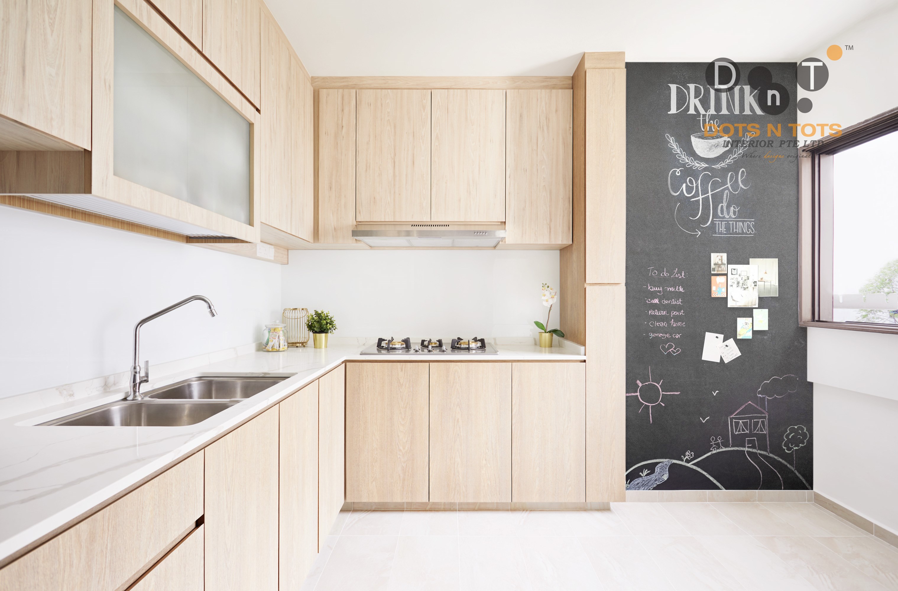 Contemporary, Scandinavian Design - Kitchen - HDB 5 Room - Design by Dots n Tots Interior Pte Ltd