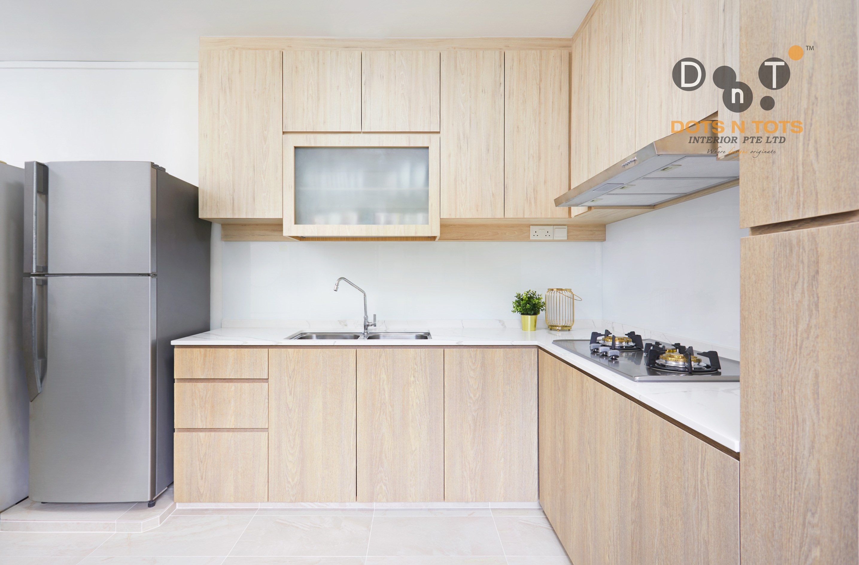 Contemporary, Scandinavian Design - Kitchen - HDB 5 Room - Design by Dots n Tots Interior Pte Ltd