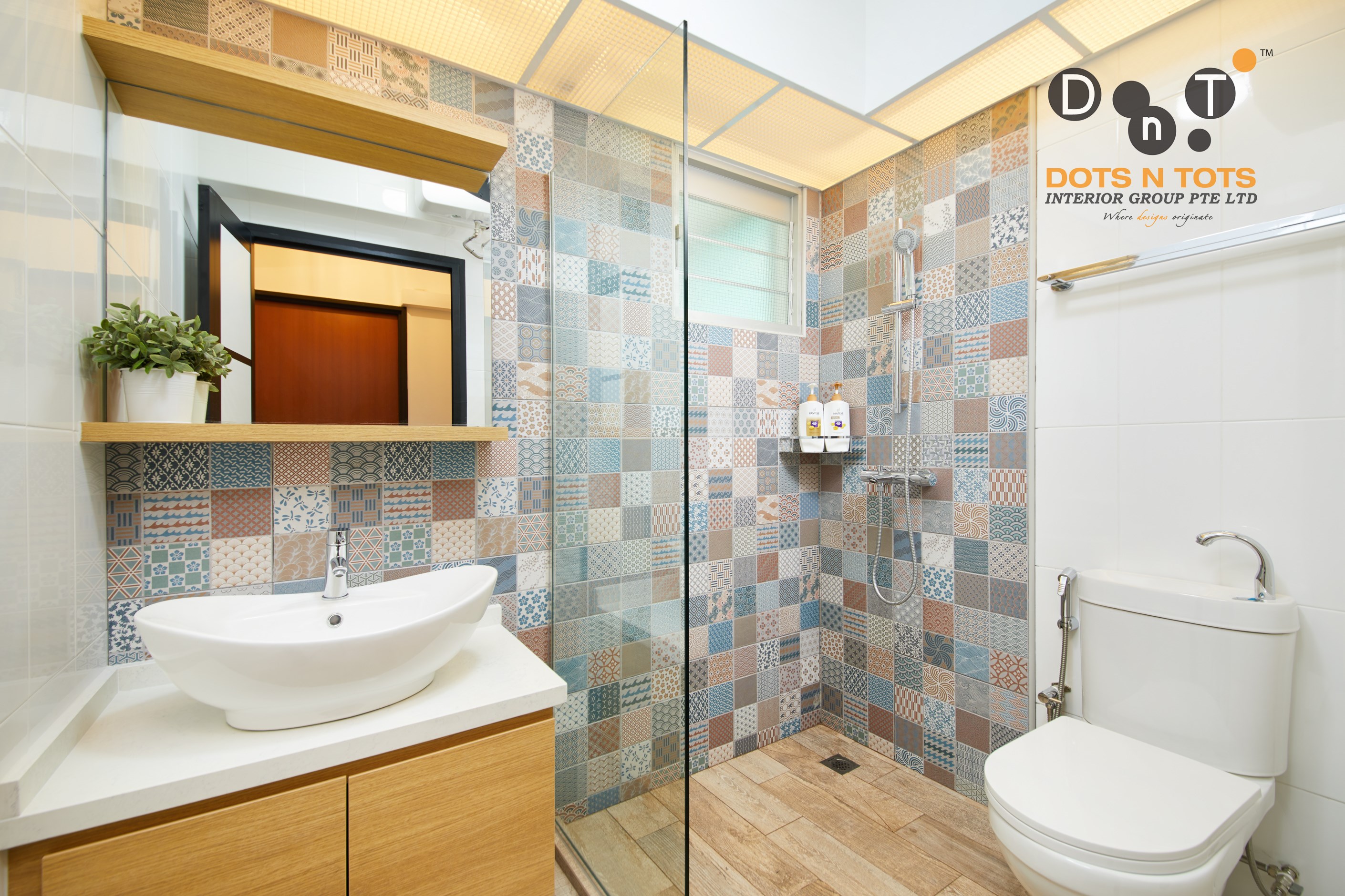 Contemporary Design - Bathroom - HDB 5 Room - Design by Dots n Tots Interior Pte Ltd