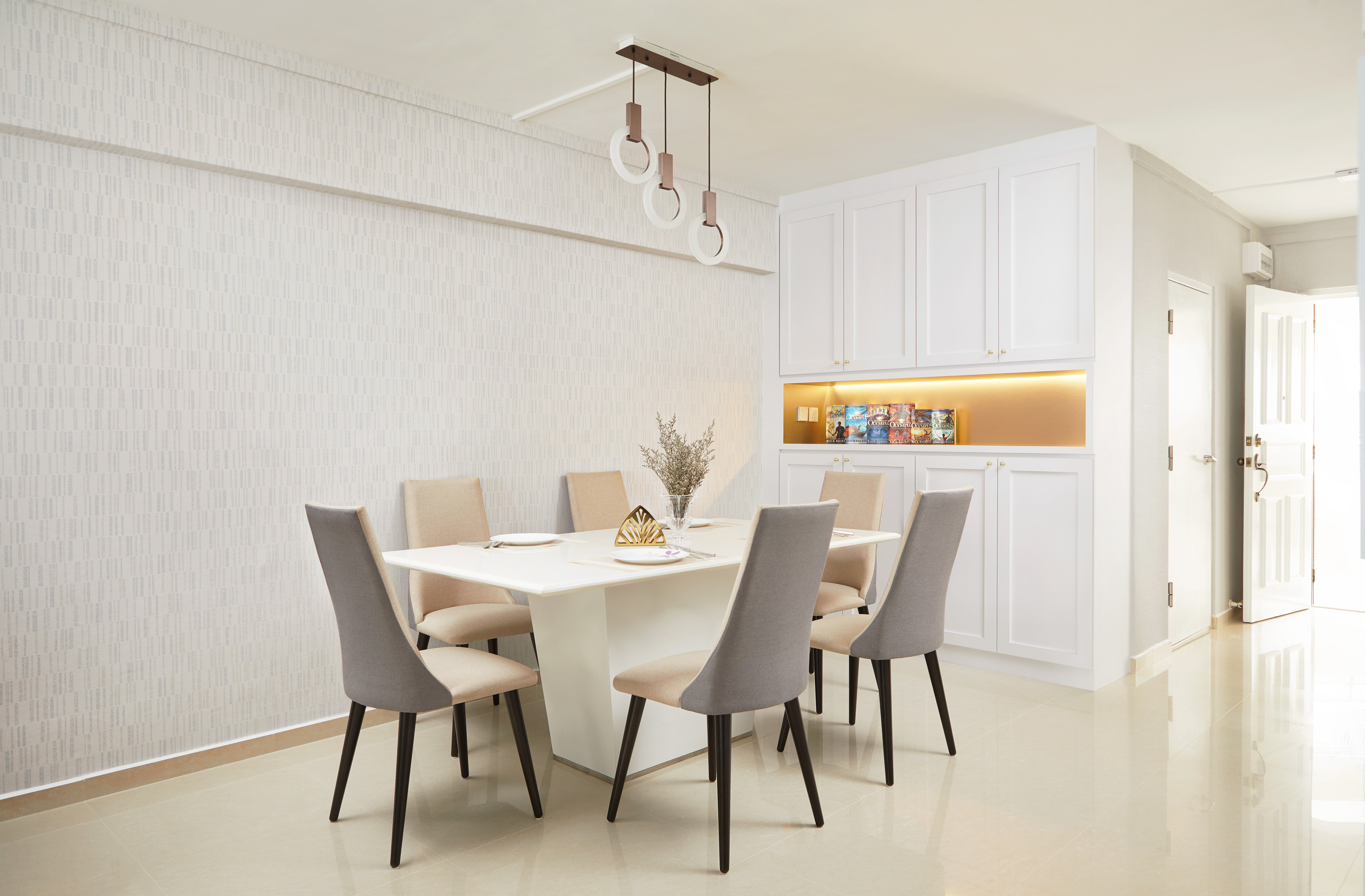 Contemporary, Modern Design - Dining Room - HDB 5 Room - Design by Dots n Tots Interior Pte Ltd