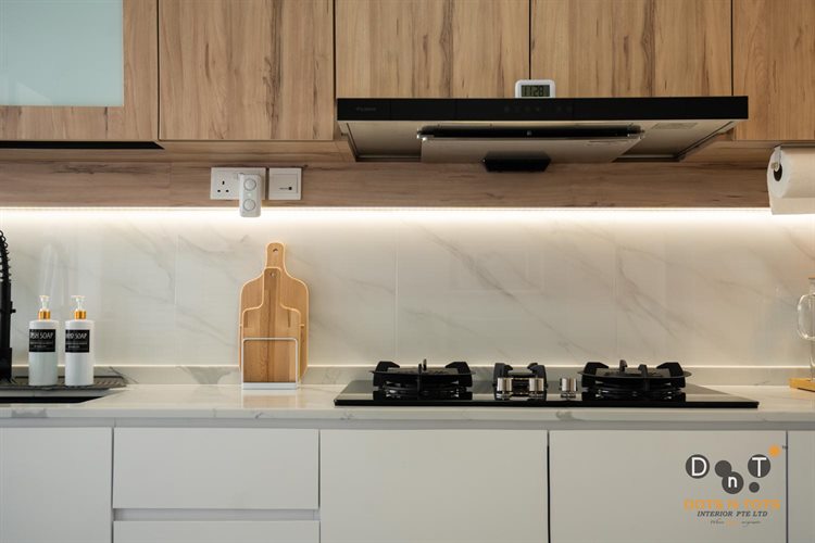 Minimalist, Modern Design - Kitchen - HDB 5 Room - Design by Dots n Tots Interior Pte Ltd