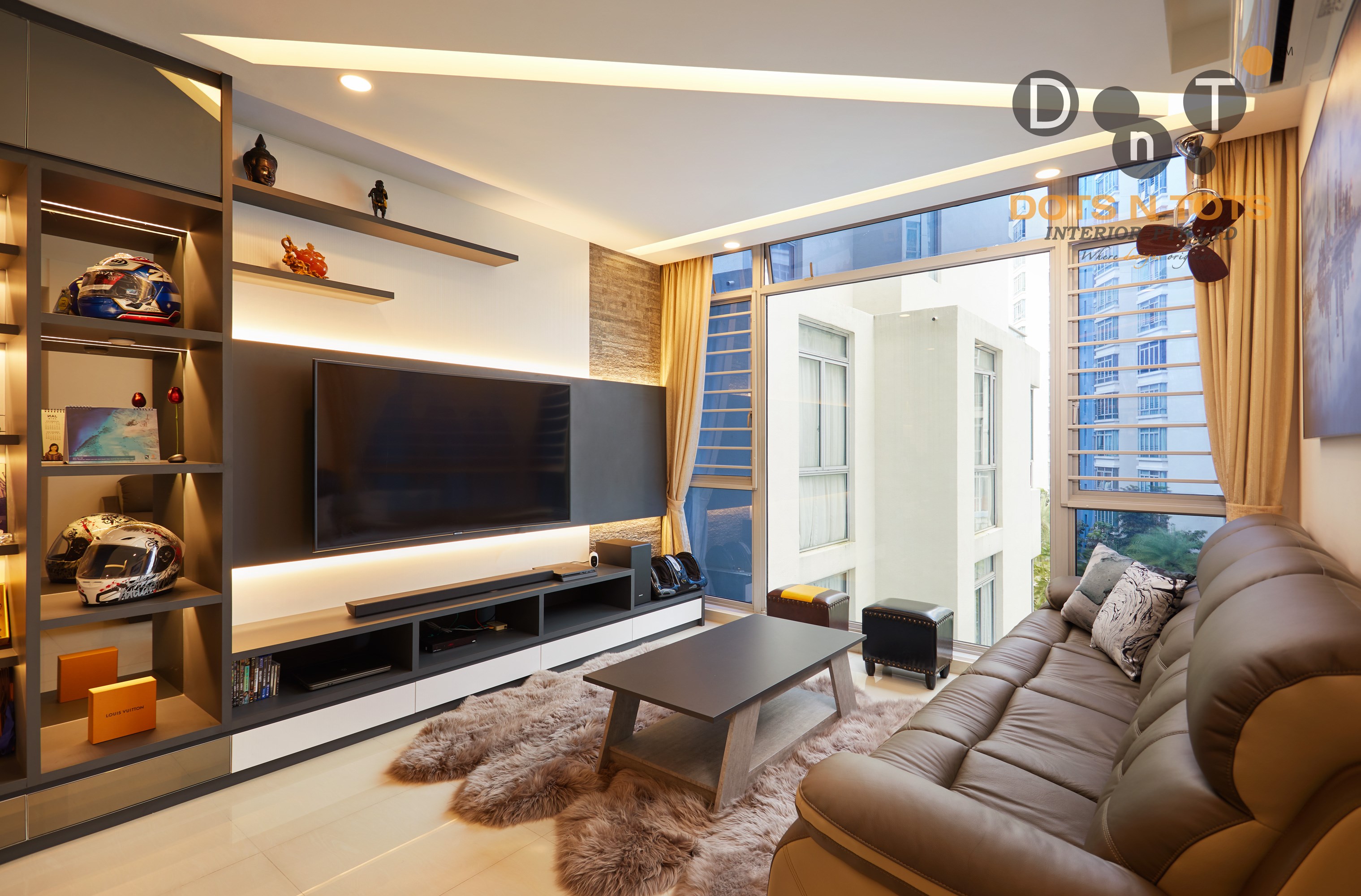 Modern, Scandinavian Design - Living Room - HDB 5 Room - Design by Dots n Tots Interior Pte Ltd