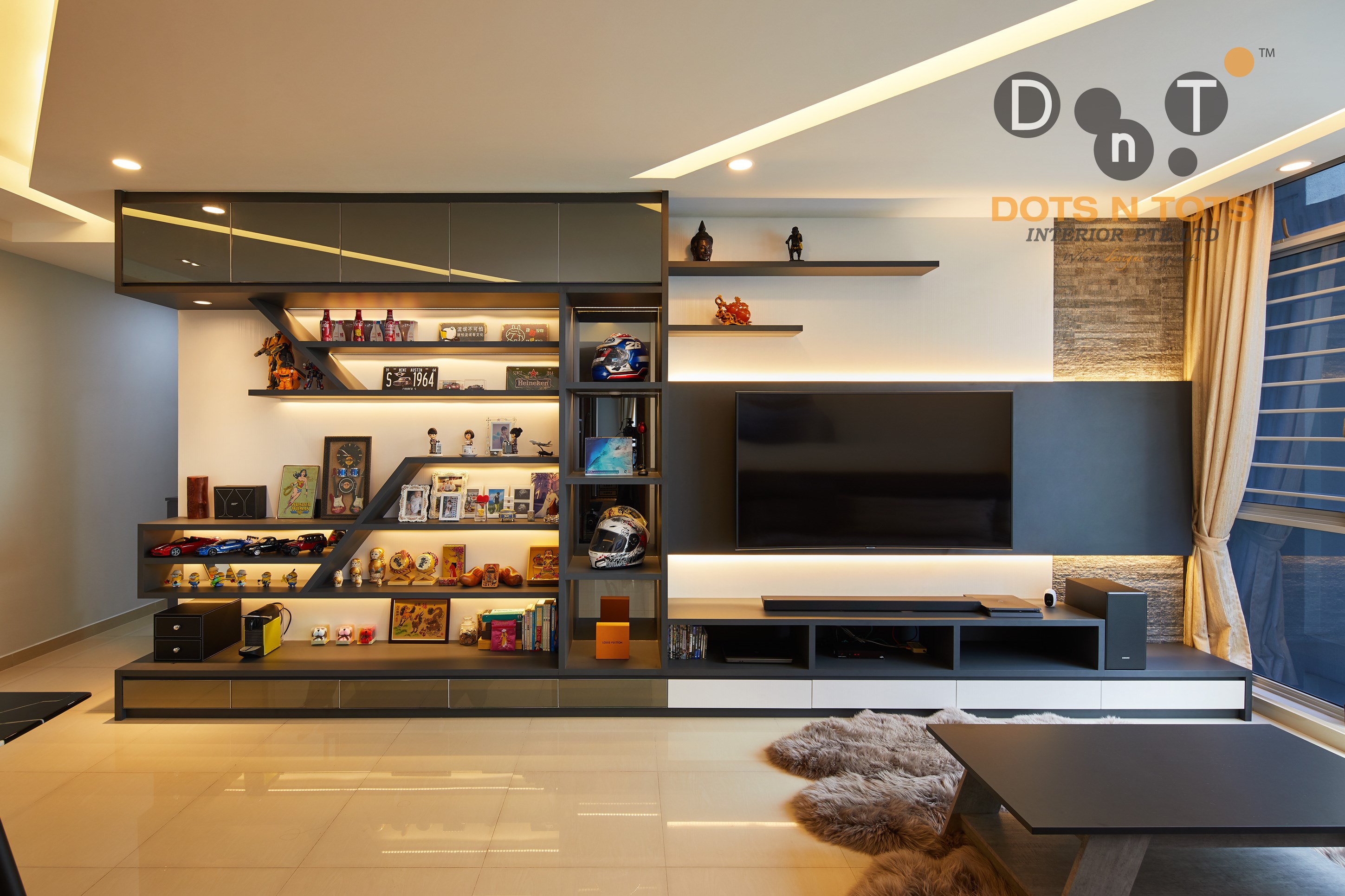 Modern, Scandinavian Design - Living Room - HDB 5 Room - Design by Dots n Tots Interior Pte Ltd